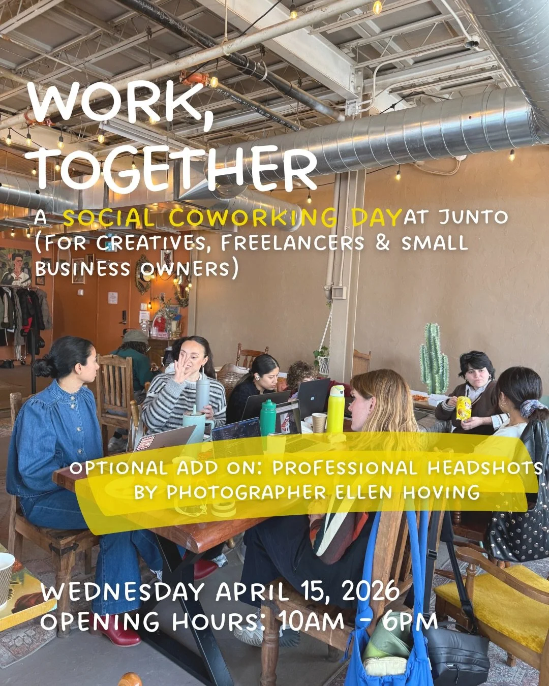 We&rsquo;re back with another coworking day!
⠀⠀⠀⠀⠀⠀⠀⠀⠀⠀⠀⠀⠀⠀⠀⠀⠀⠀⠀⠀
Work, Together is a coworking day for creatives, freelancers, and small business owners who want to work alongside other motivated people (without the awkward networking)⠀⠀⠀⠀⠀⠀⠀⠀⠀
⠀⠀⠀⠀