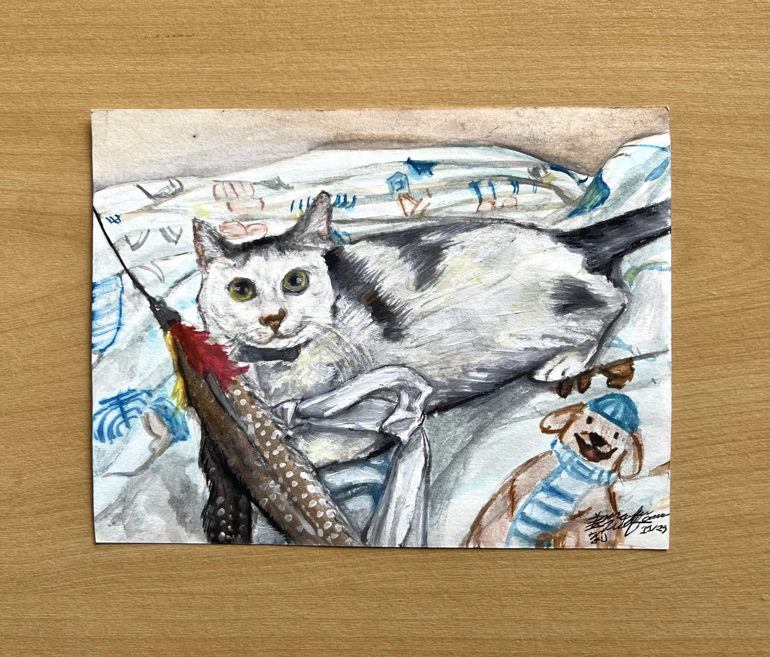 Harry, 2025, watercolor on paper, 6.5" x 5"