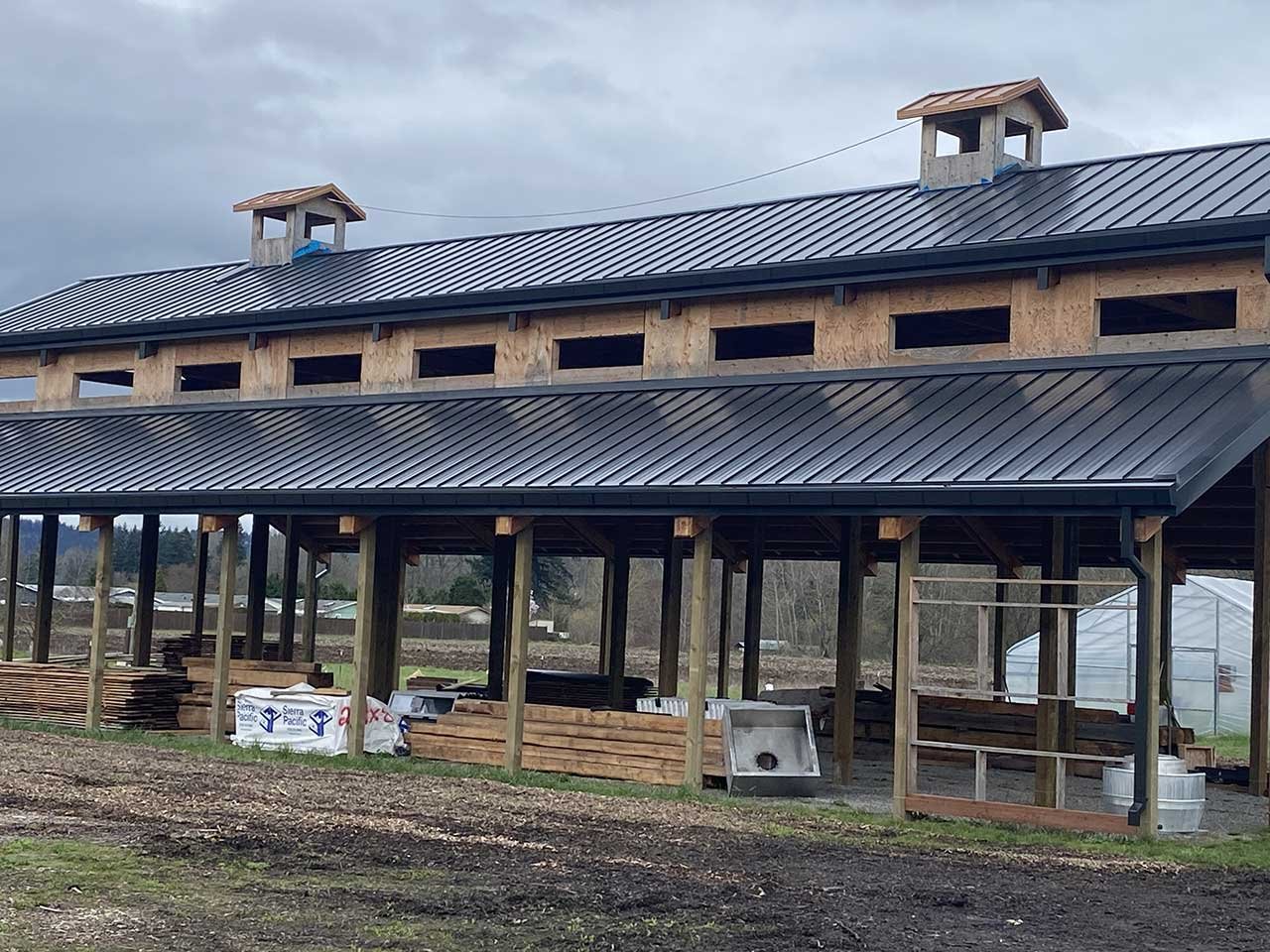 Vodka Farms customer sheet metal roofing | Washington State