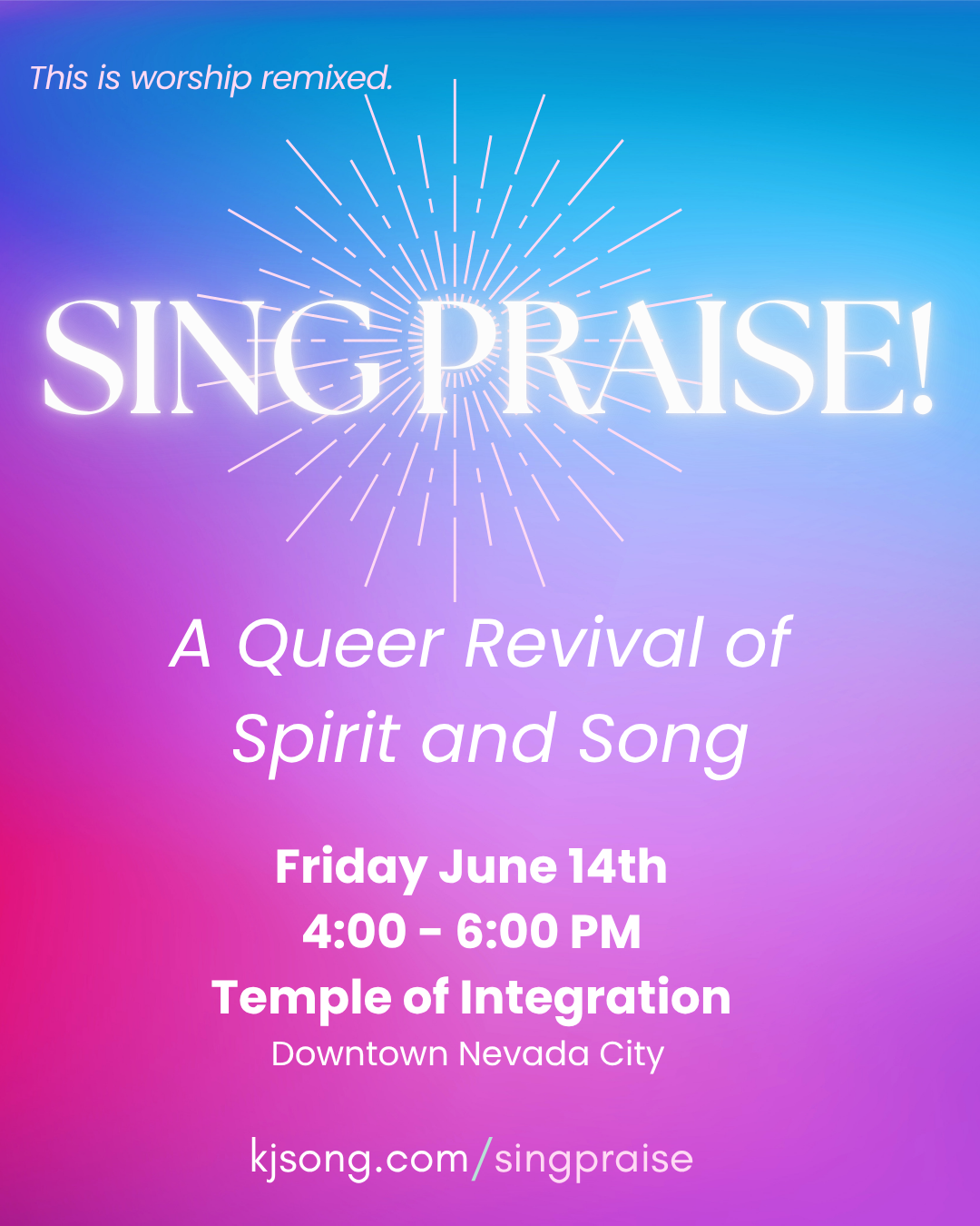 Sing Praise! A Queer Revival of Spirit and Song