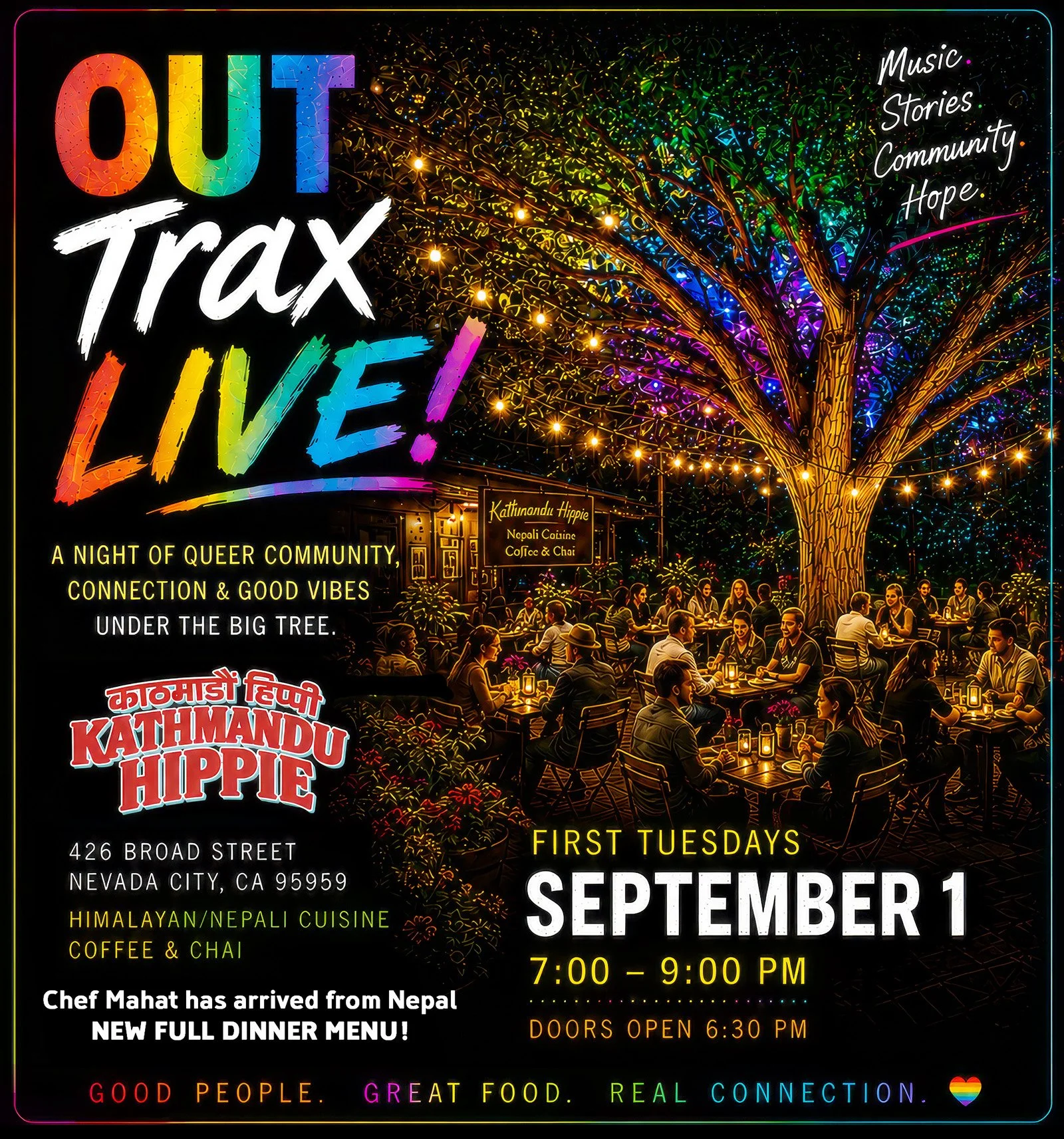 OUT Trax LIVE! Monthly Social at Kathmandu Hippie