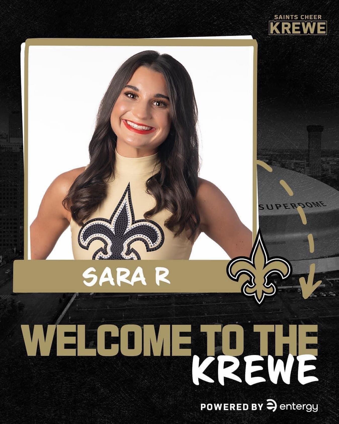 Congratulations to D&amp;G staff member, Sara Reilly, on becoming a part of the Saints Cheer Krewe!!! We are so proud of you!!!