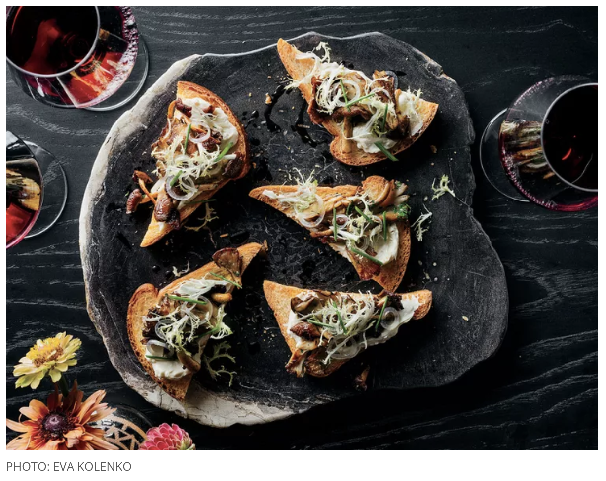 Mushroom Toasts with Délice de Bourgogne