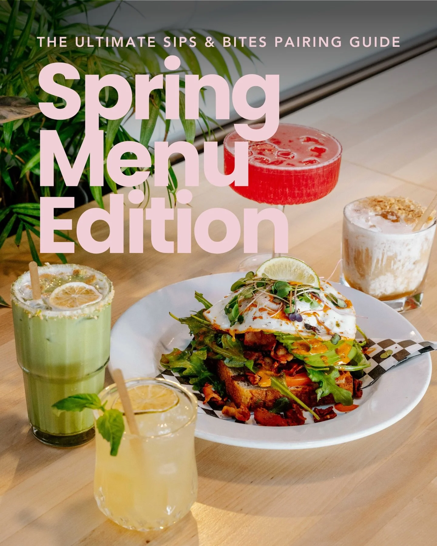 You could scan the menu and wing it. Or&hellip; you could use our spring pairing cheat sheet. 🌿

We matched our freshest spring drinks with the bites that vibe best, because good is great&hellip; but paired is better.

Meet the season&rsquo;s bright