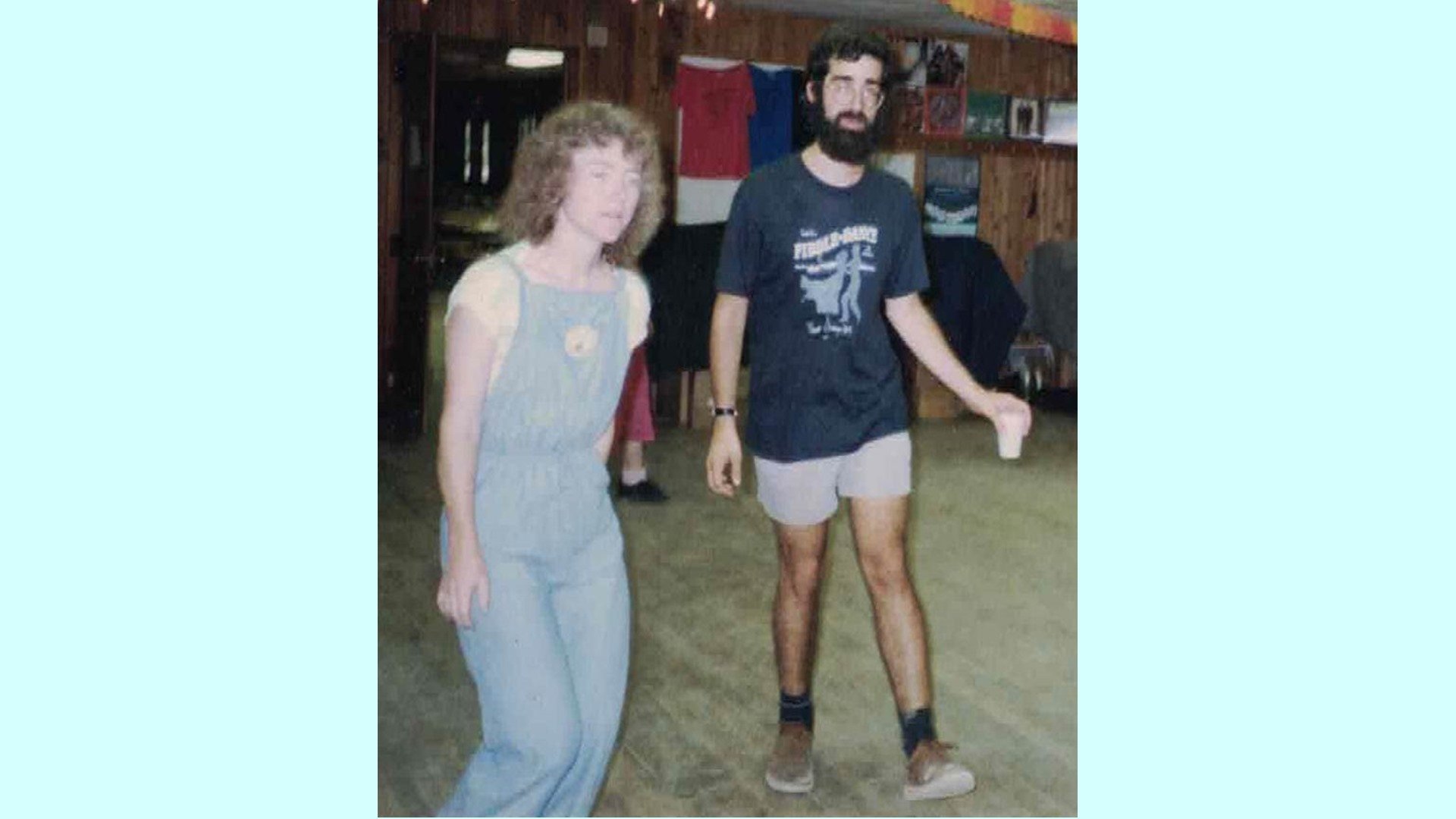 Carol learning clog dancing at Ashokan