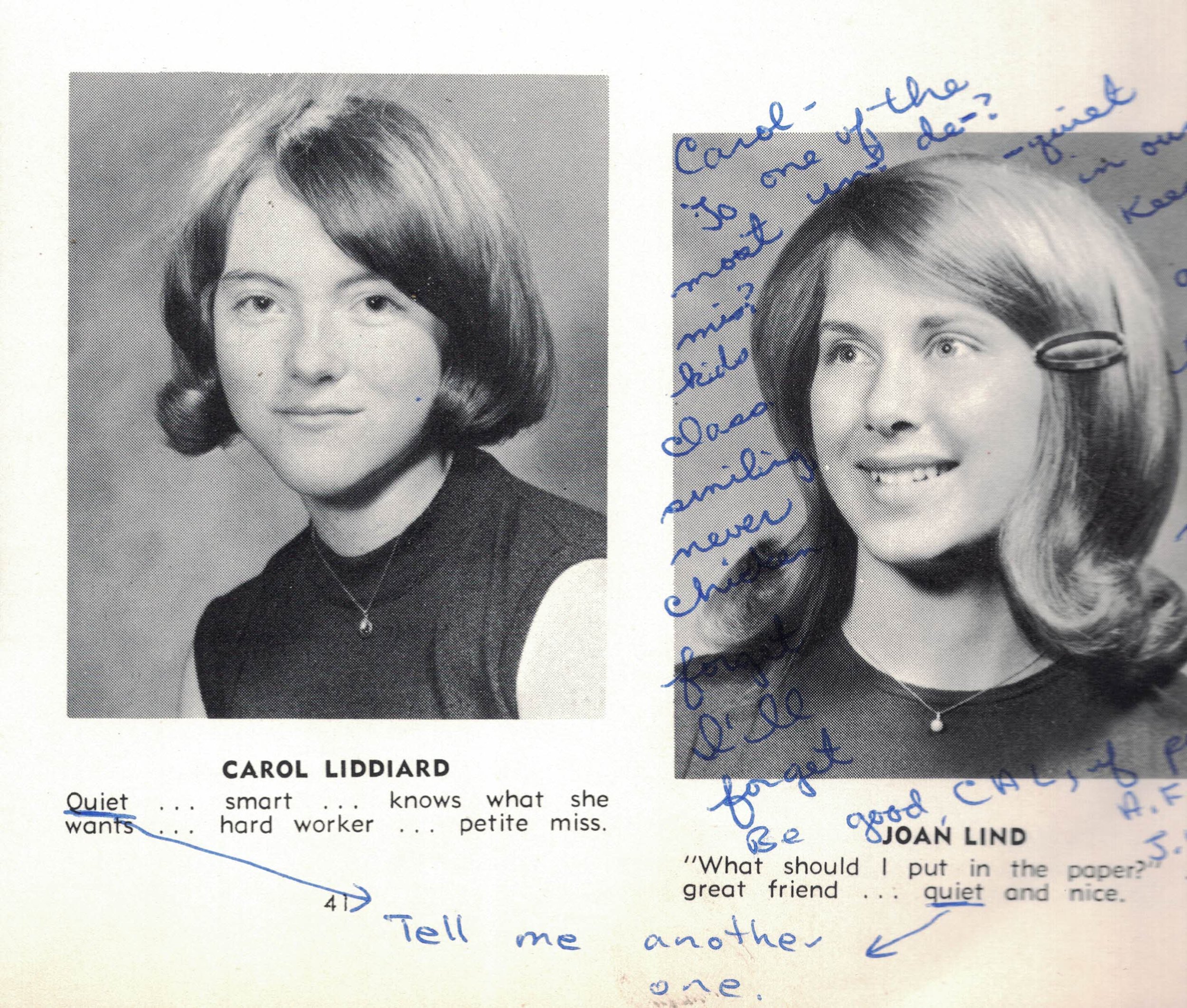 1967-Carol and Joan--year book