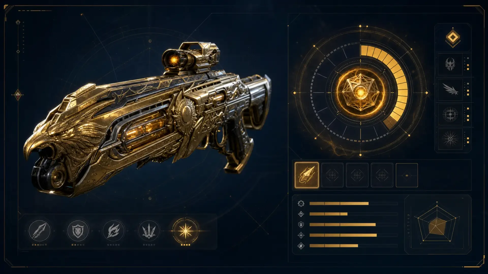 Destiny 2 weapon inspection screen showing an unlocked catalyst slot