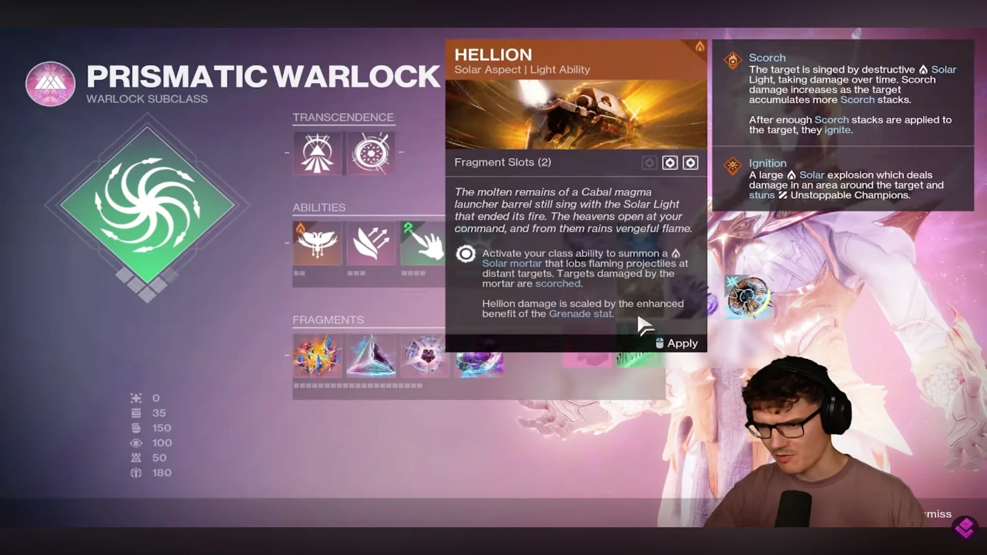Tablet of Ruin artifact screen with seven perks equipped including Unraveling Orbs, Horde Shuttle, Photonic Flare and Defibrillating Blast