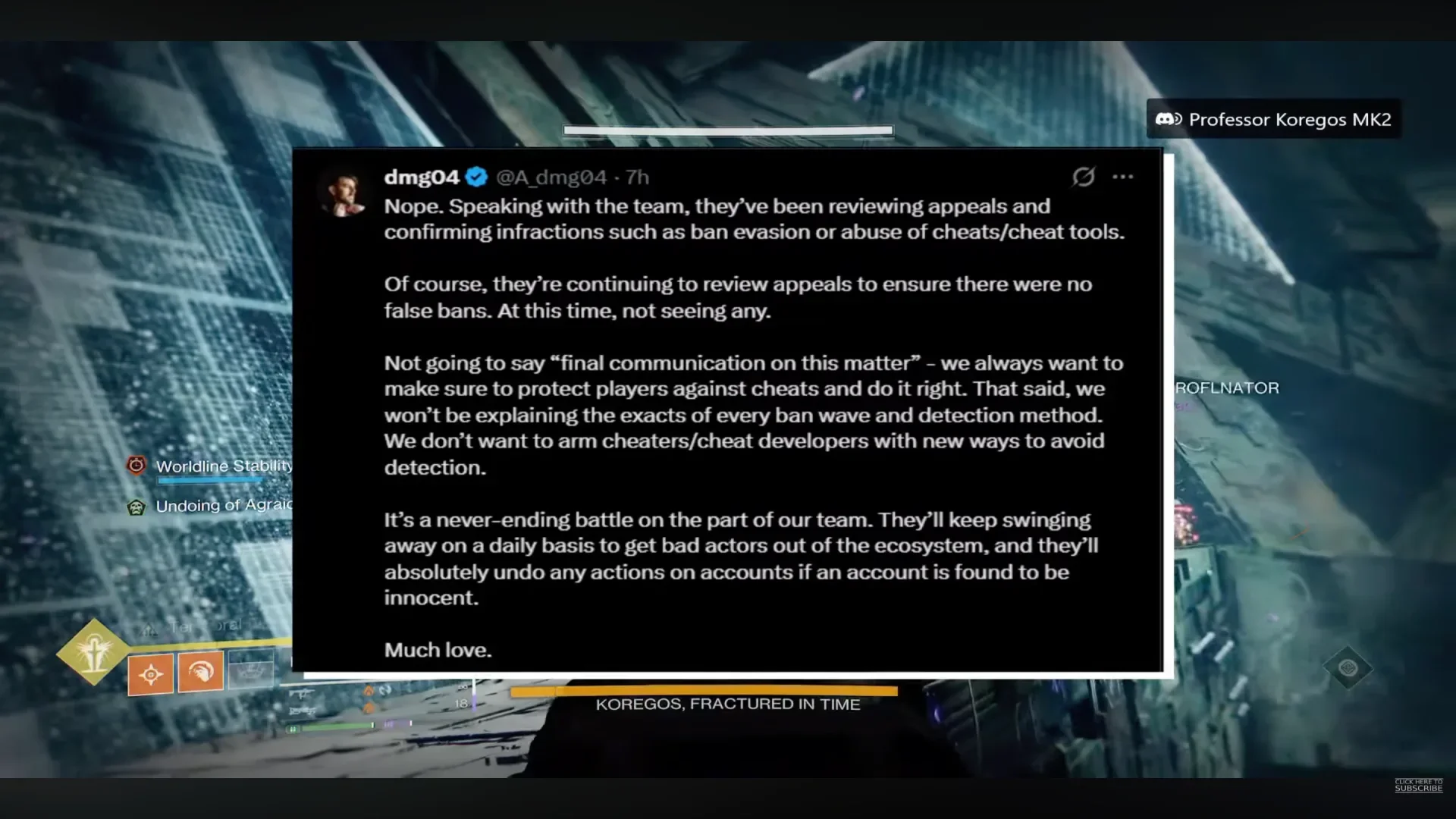 Timeline from the June 2026 Monument of Triumph update through the September 2026 unvaulting announcement to the October 2026 ban wave.