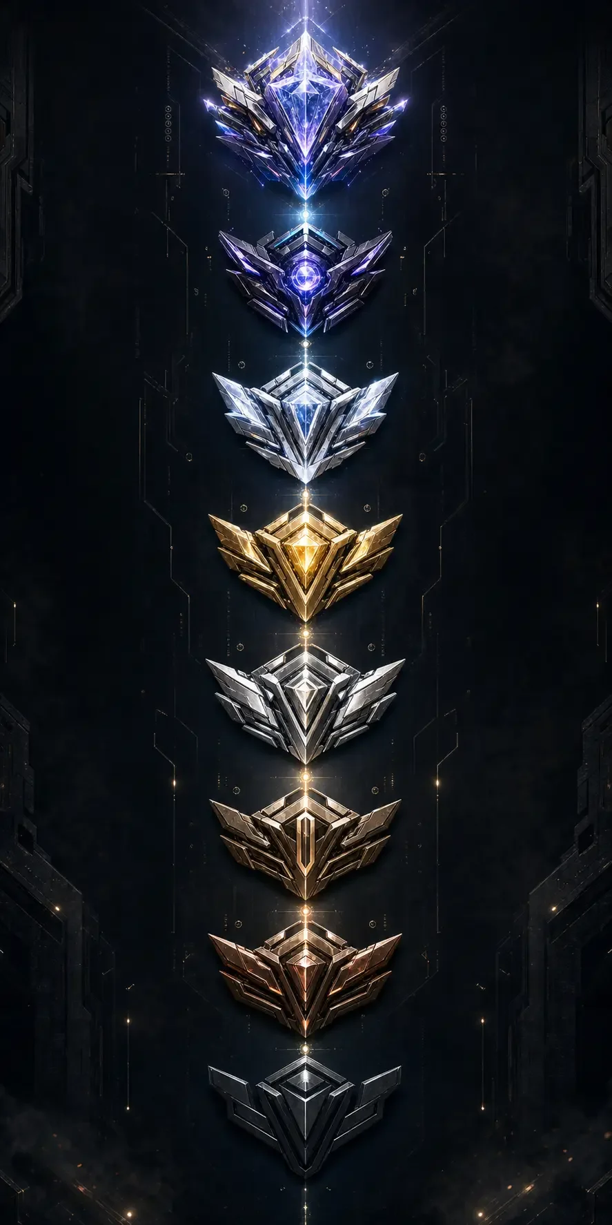 Competitive division ladder running from Untested up to Ascendant rank