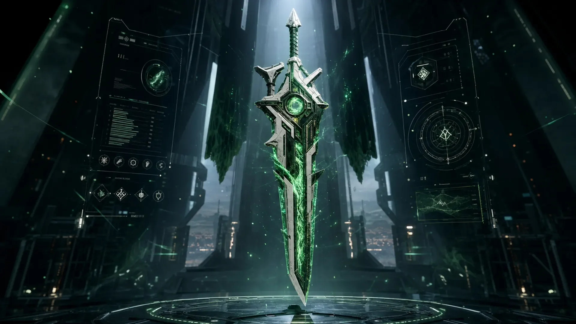 Destiny 2 Eighty-Six Legendary Strand sword shown on the weapon inspection screen