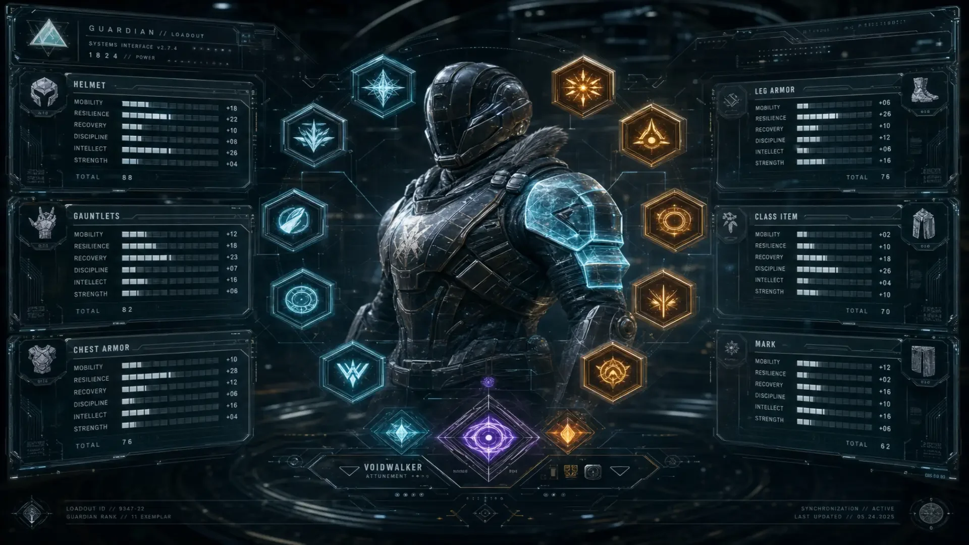 Destiny 2 armour stat screen showing the six reworked buildcrafting stats