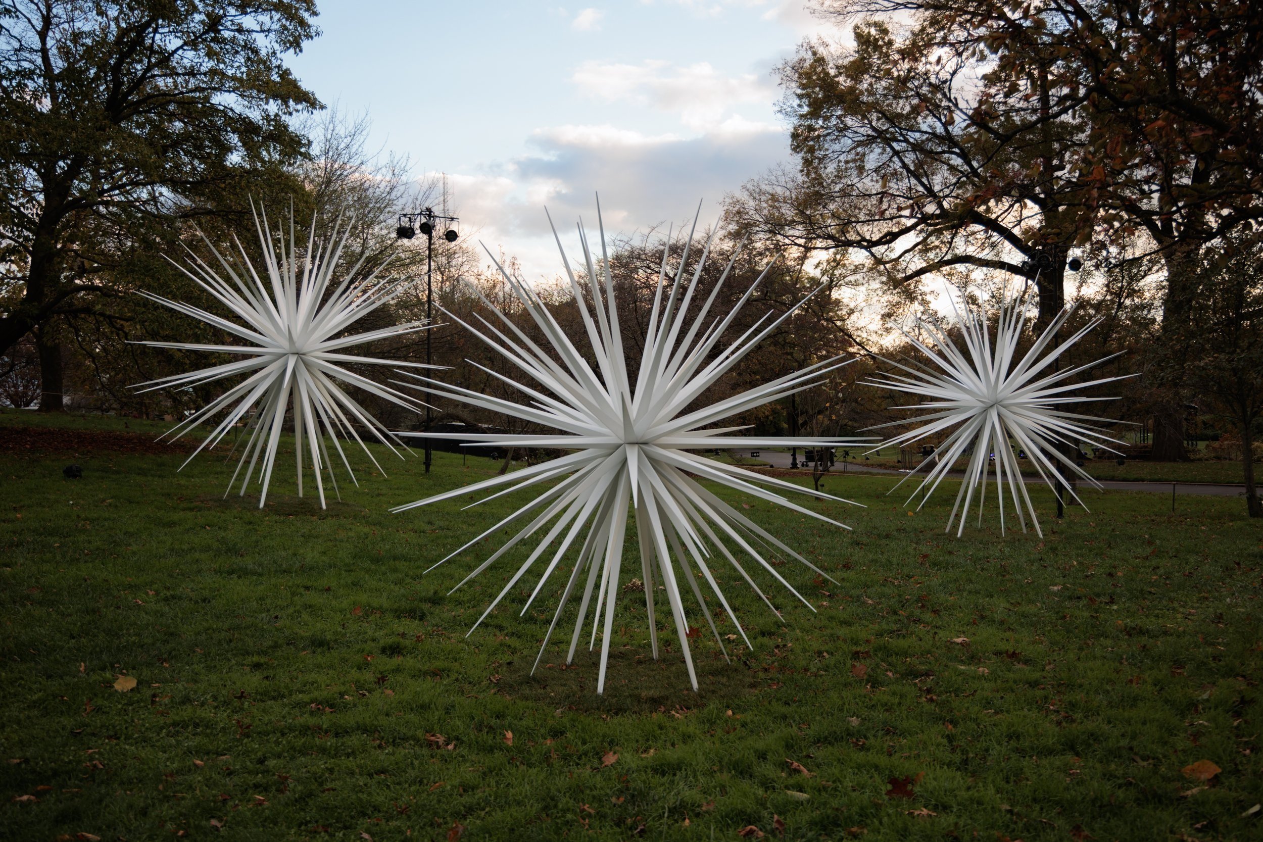 Lightscape at Brooklyn Botanic Garden presents Norman Mooney’s sculptures: Windseeds in New York City