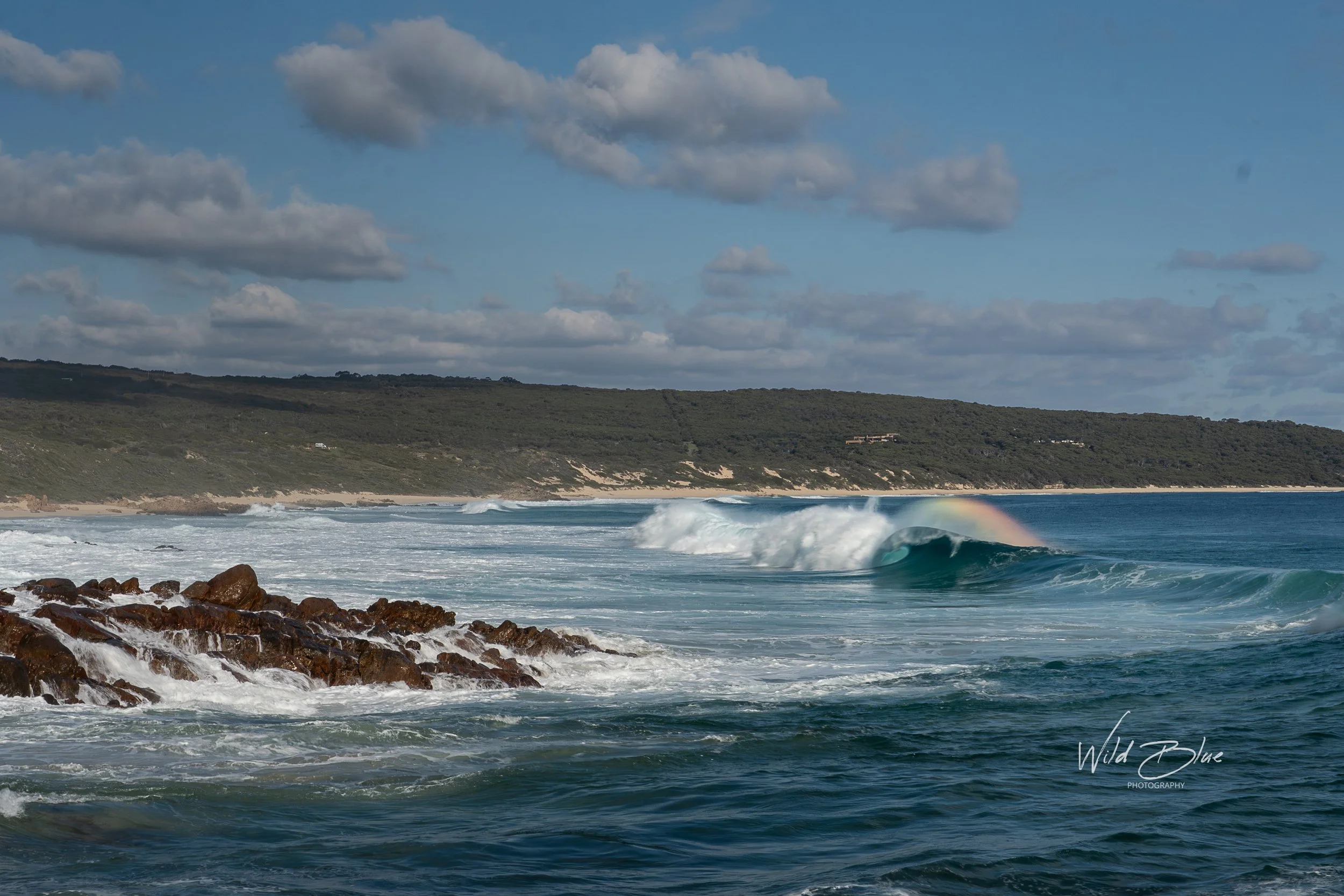 Rainbow in the waves