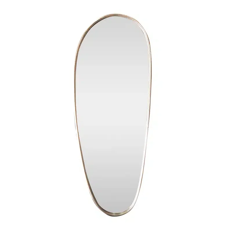 Gold Oval Metal Mirror