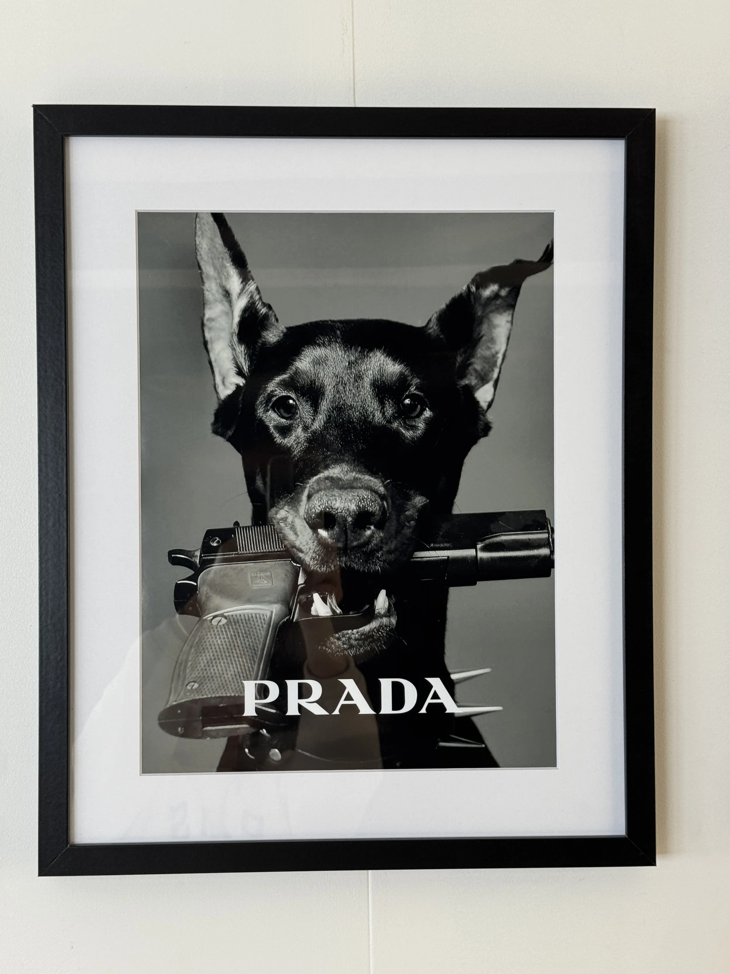 Artwork - Doberman Dog with Gun