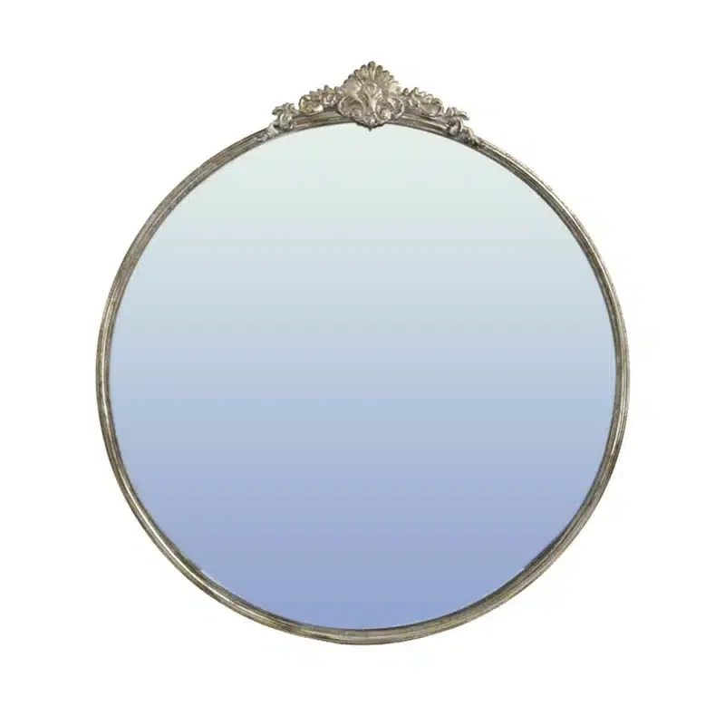 Fleur Mirror Vintage Silver