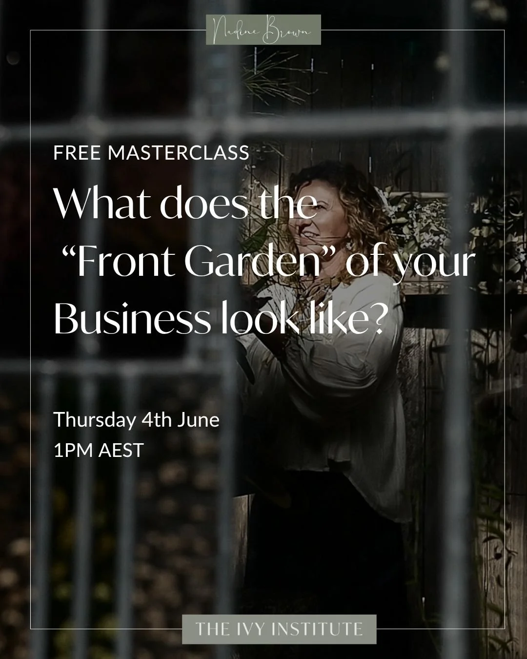 Nadine creating floral arrangements in her greenhouse