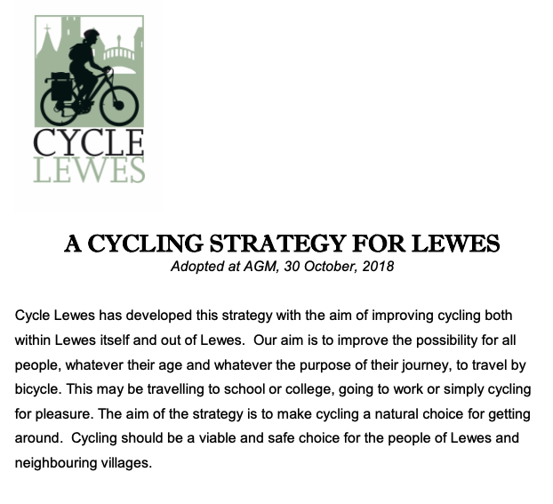 A Cycling Strategy for Lewes 