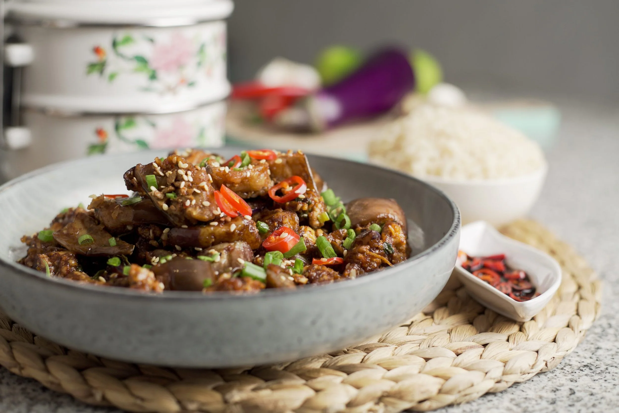 TheCharlotteMei Recipe - Spicy Braised Eggplant