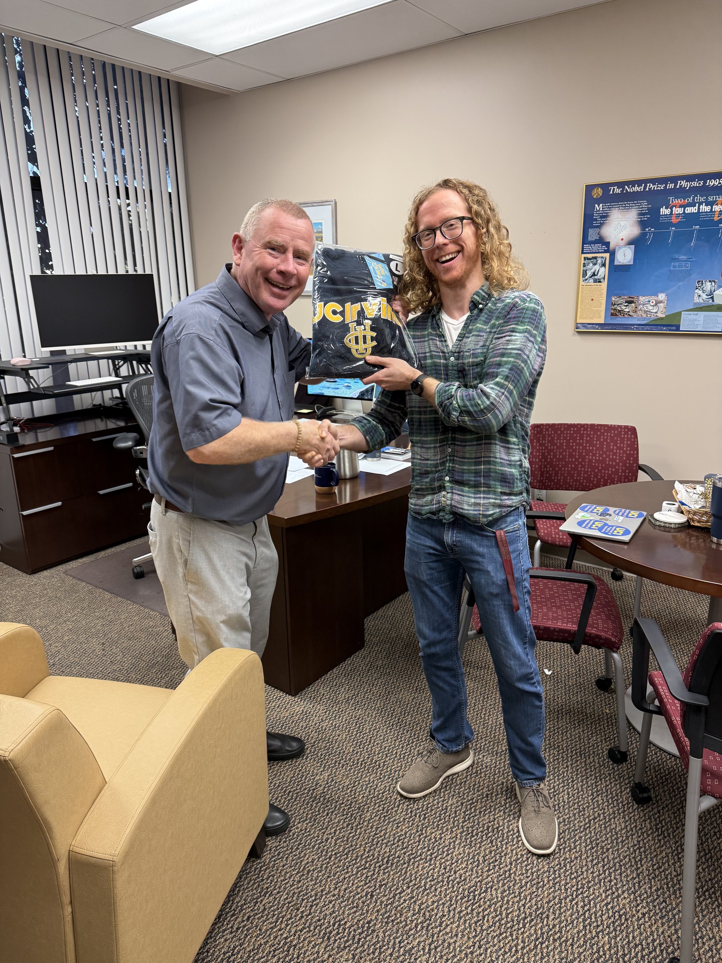 Dean Burke congratulates Sam for winning the machine learning competition!   

December 22, 2025 
Irvine, CA  

