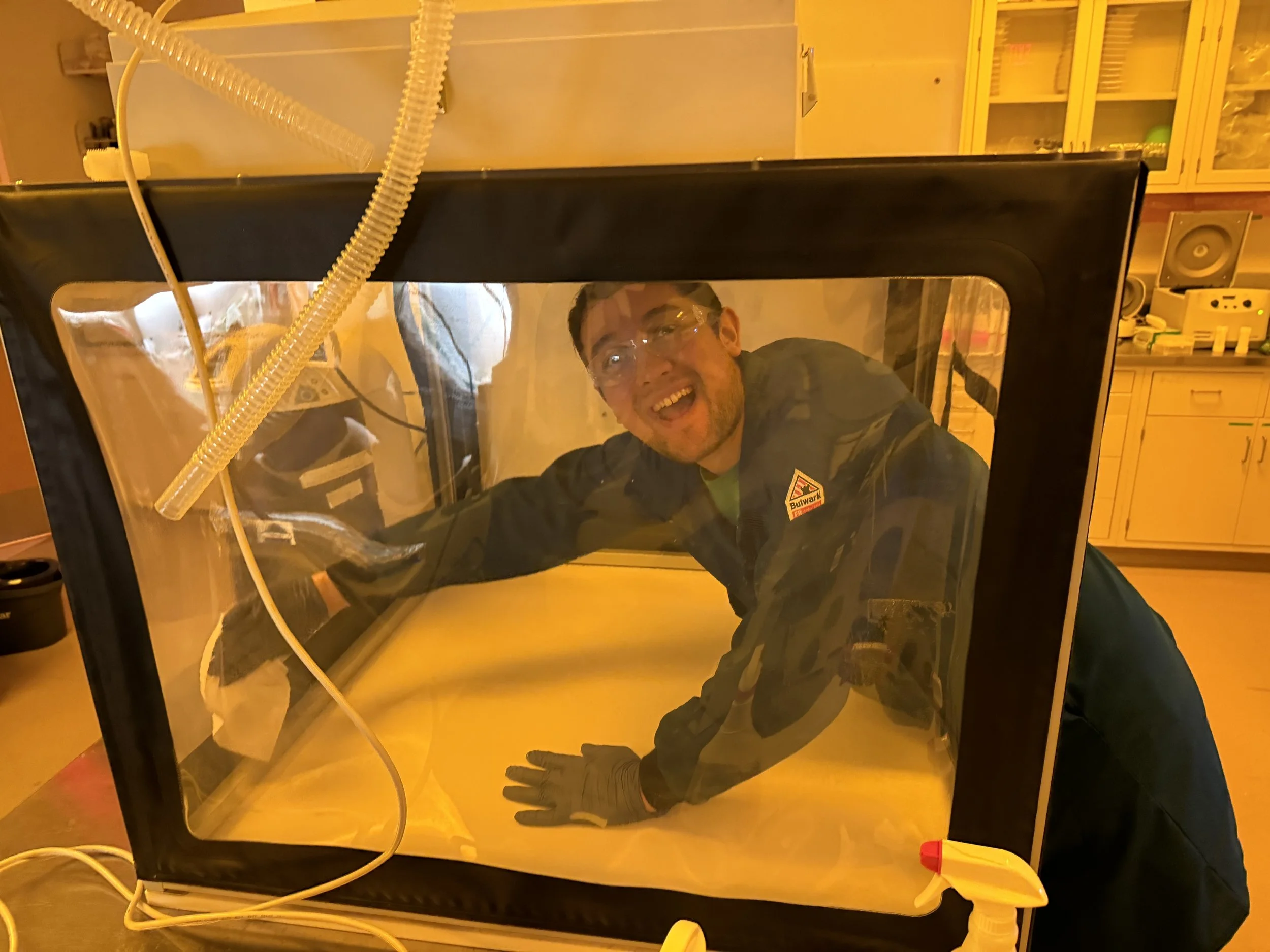 Chad cleaning the new BioBubble!    

April 8, 2026  
Irvine, CA  

