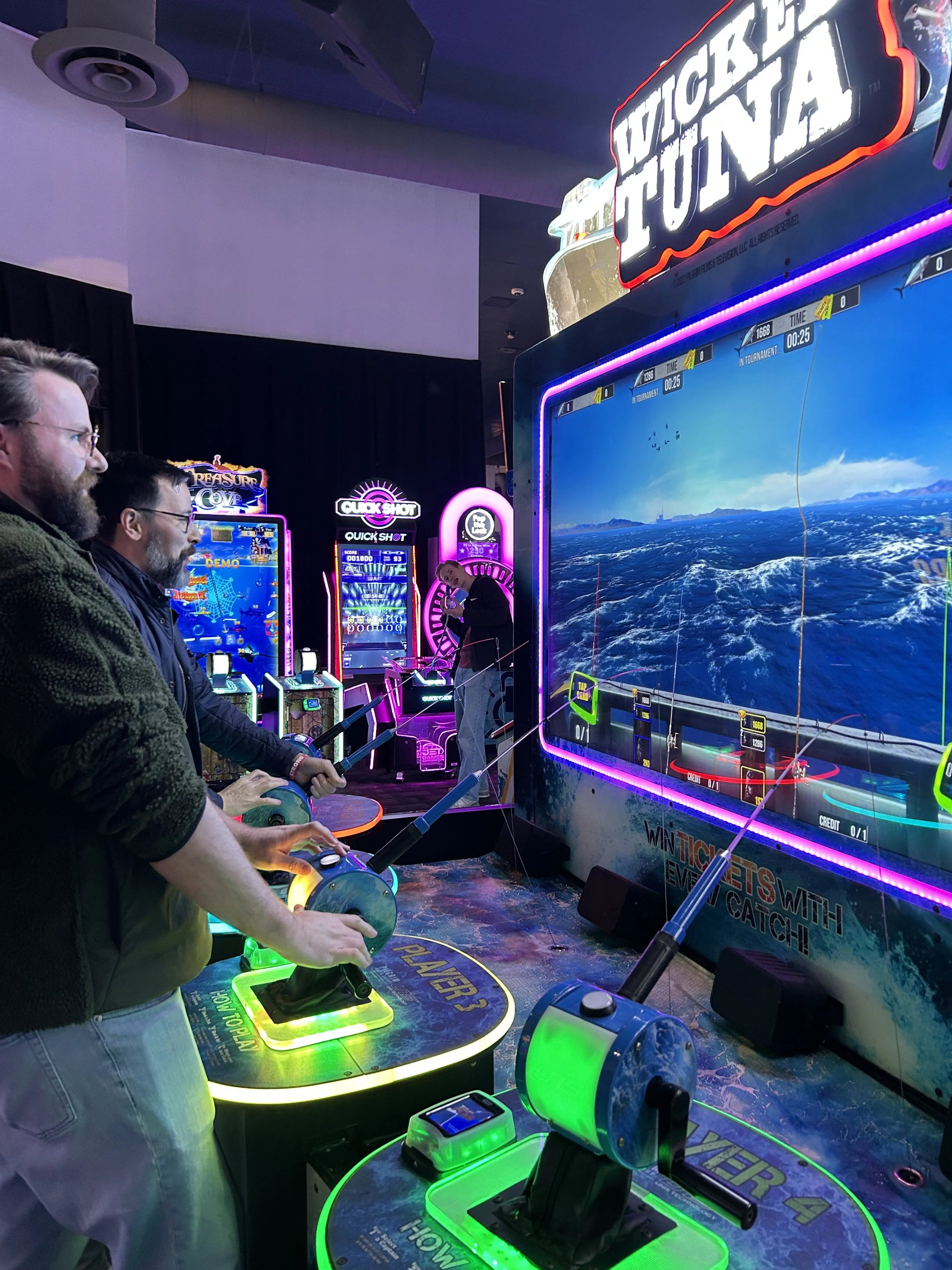 Having a reel-y good time 🎣   

January 12, 2026 
Dave and Buster's  
Irvine, CA  
