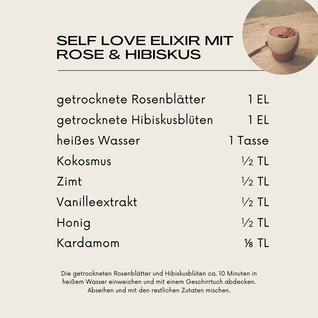 Self Love Latte mit Rose &amp; Hibiskus