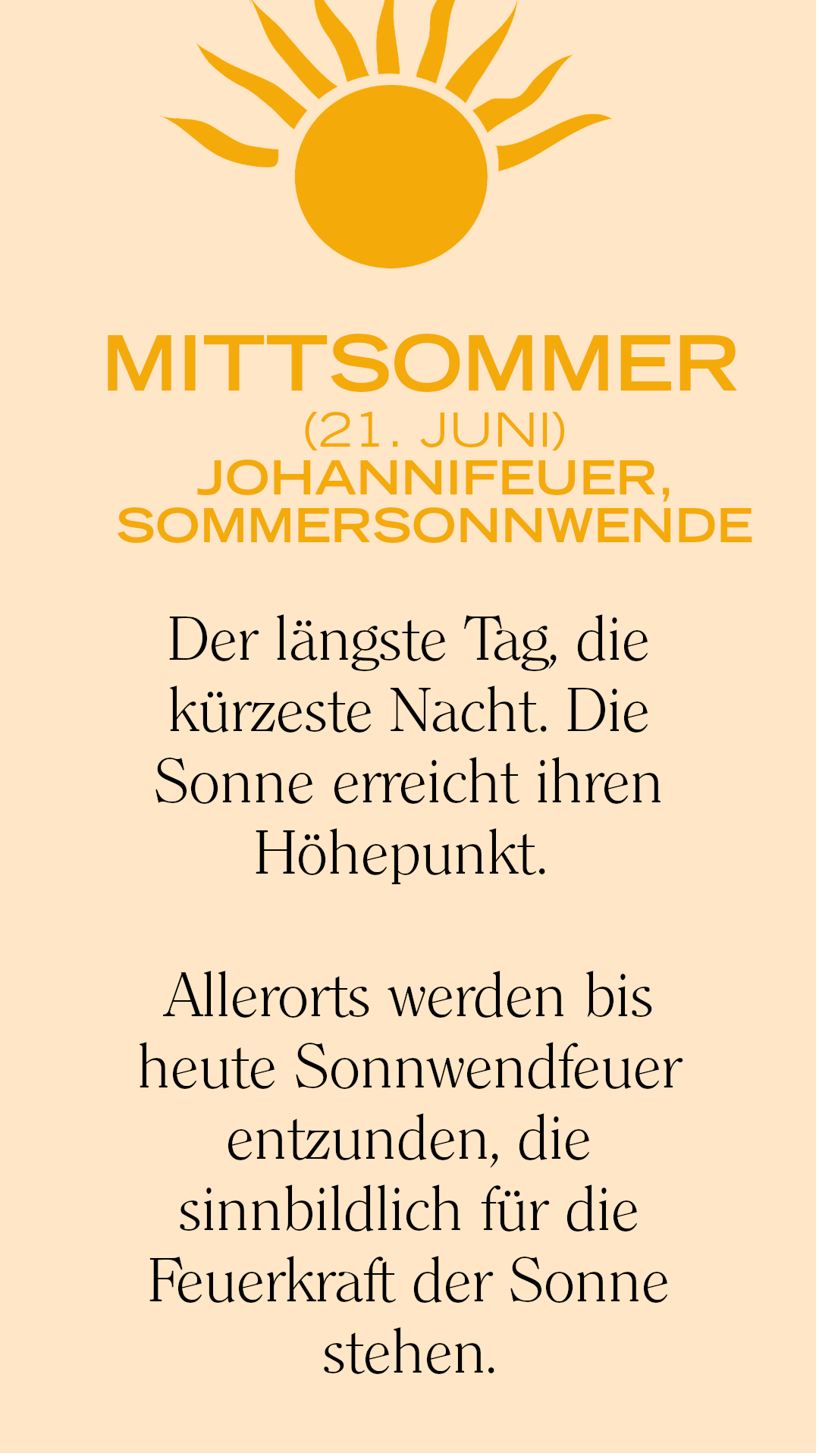 Mittsommer/Johannifeuer