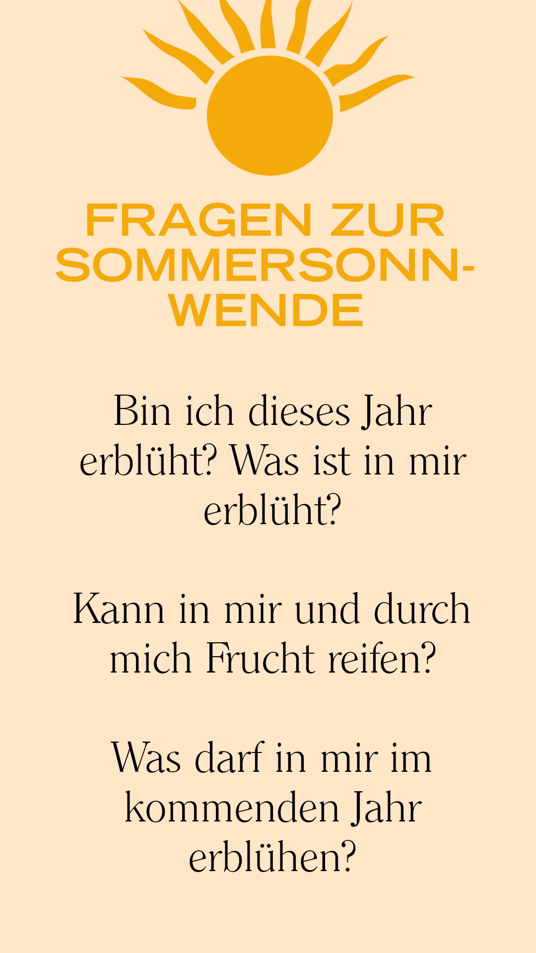 Fragen zur Sommersonnwende