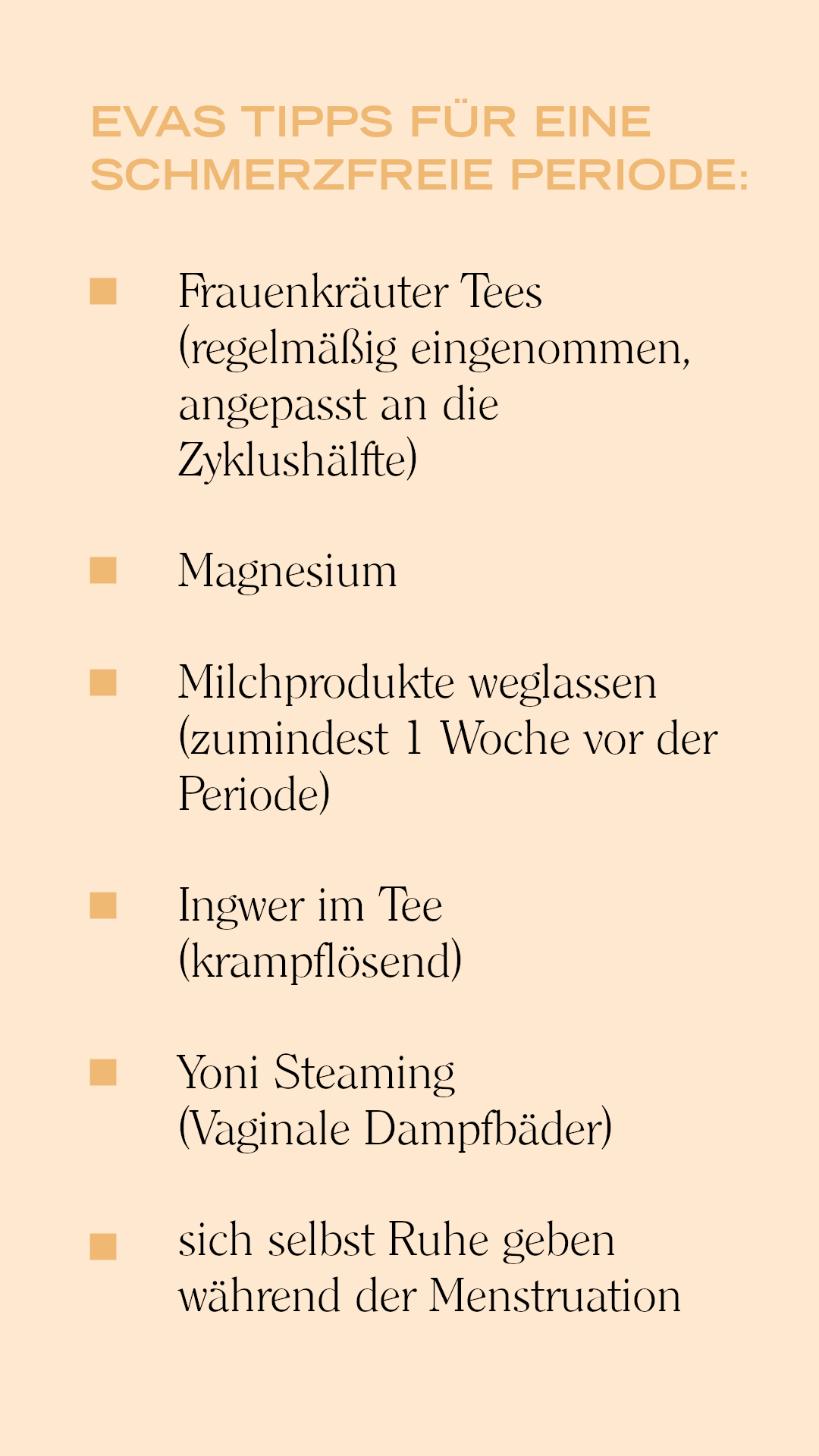 Tipps für eine schmerzfreie Periode