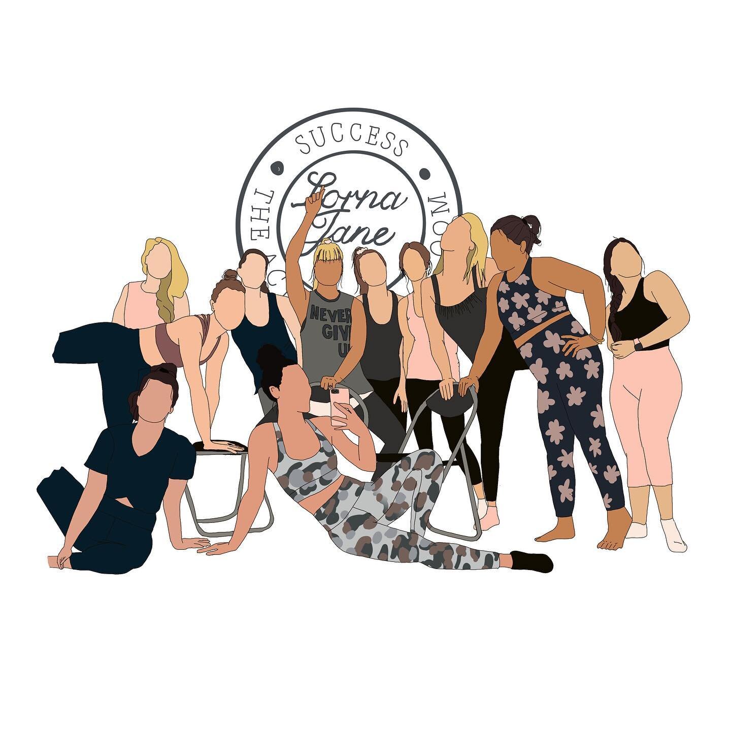 Loving midnight illustrations #lornajane #illustration #procreate #procreateart #lineart #pilates