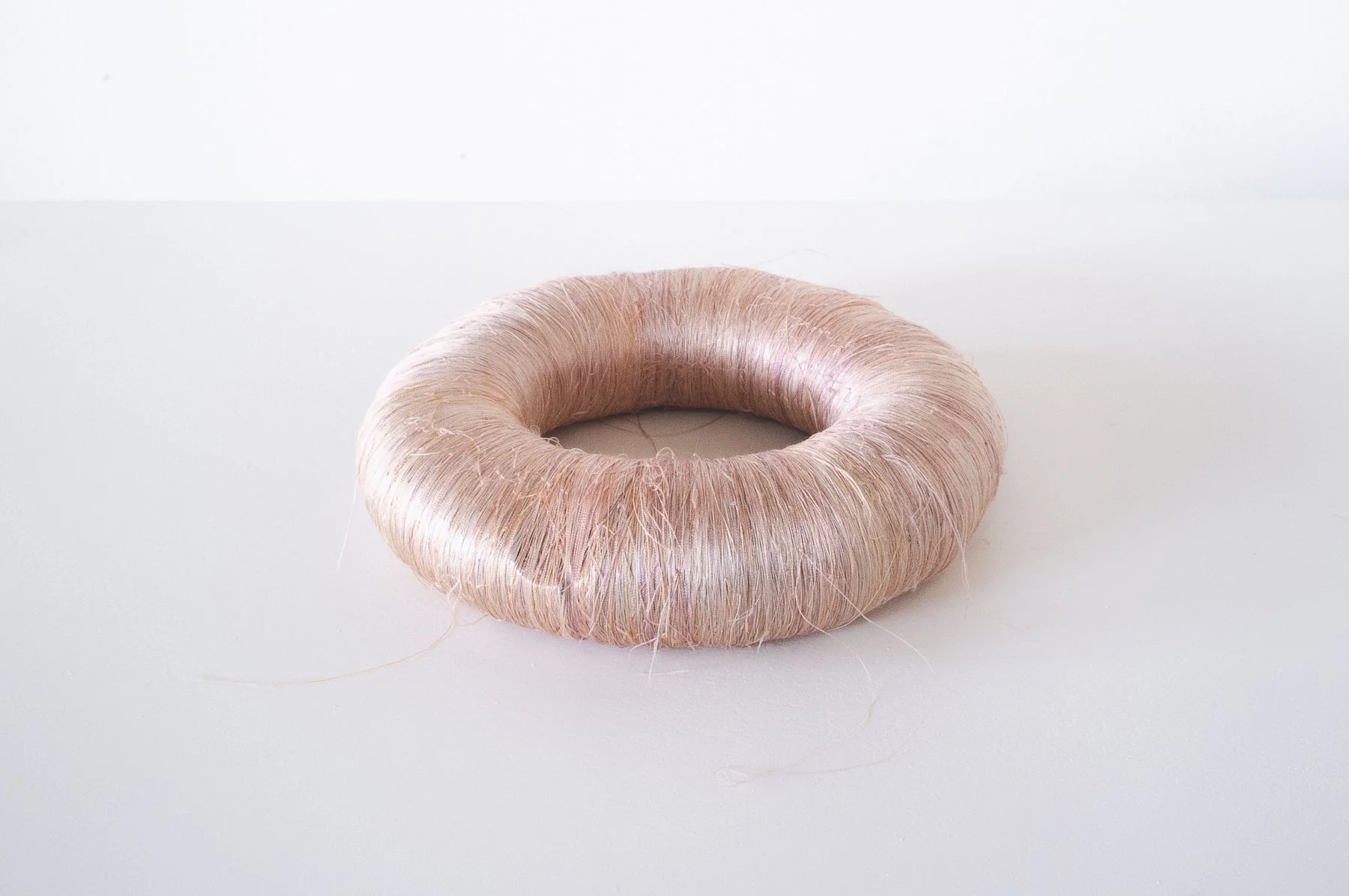'Extracts of Care (2020)', 2020. Silk, porcelain. 3 × 12 × 12 cm. 