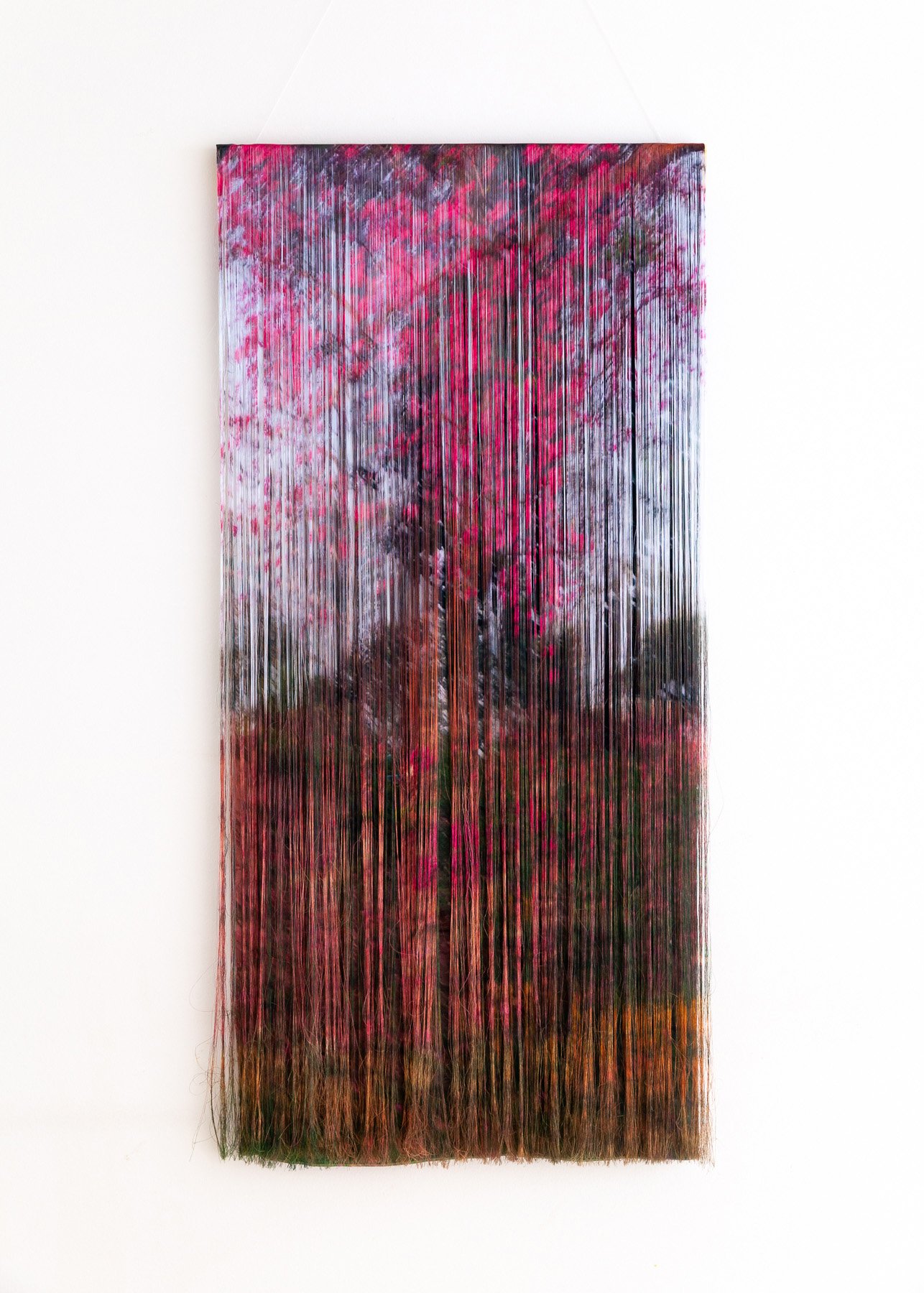 'Another Night Falls', 2022. Silk. 108 x 50 cm. Photography: Tim Spreadbury. Private collection.