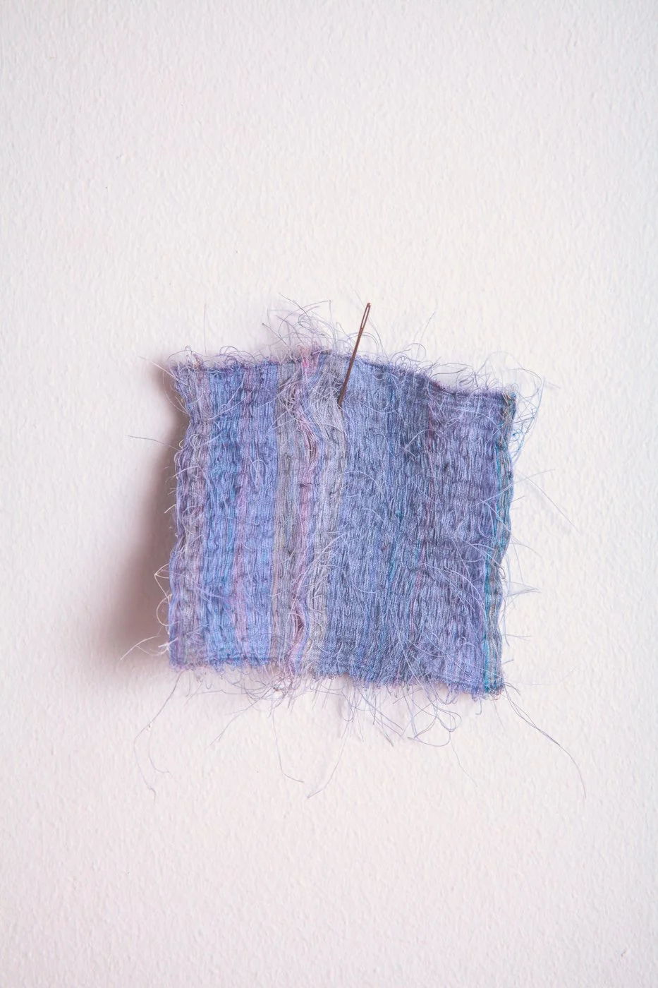 'Woven Repair (Compress)', 2021. Silk. 8 x 9 cm. Photography by Tim Spreadbury.