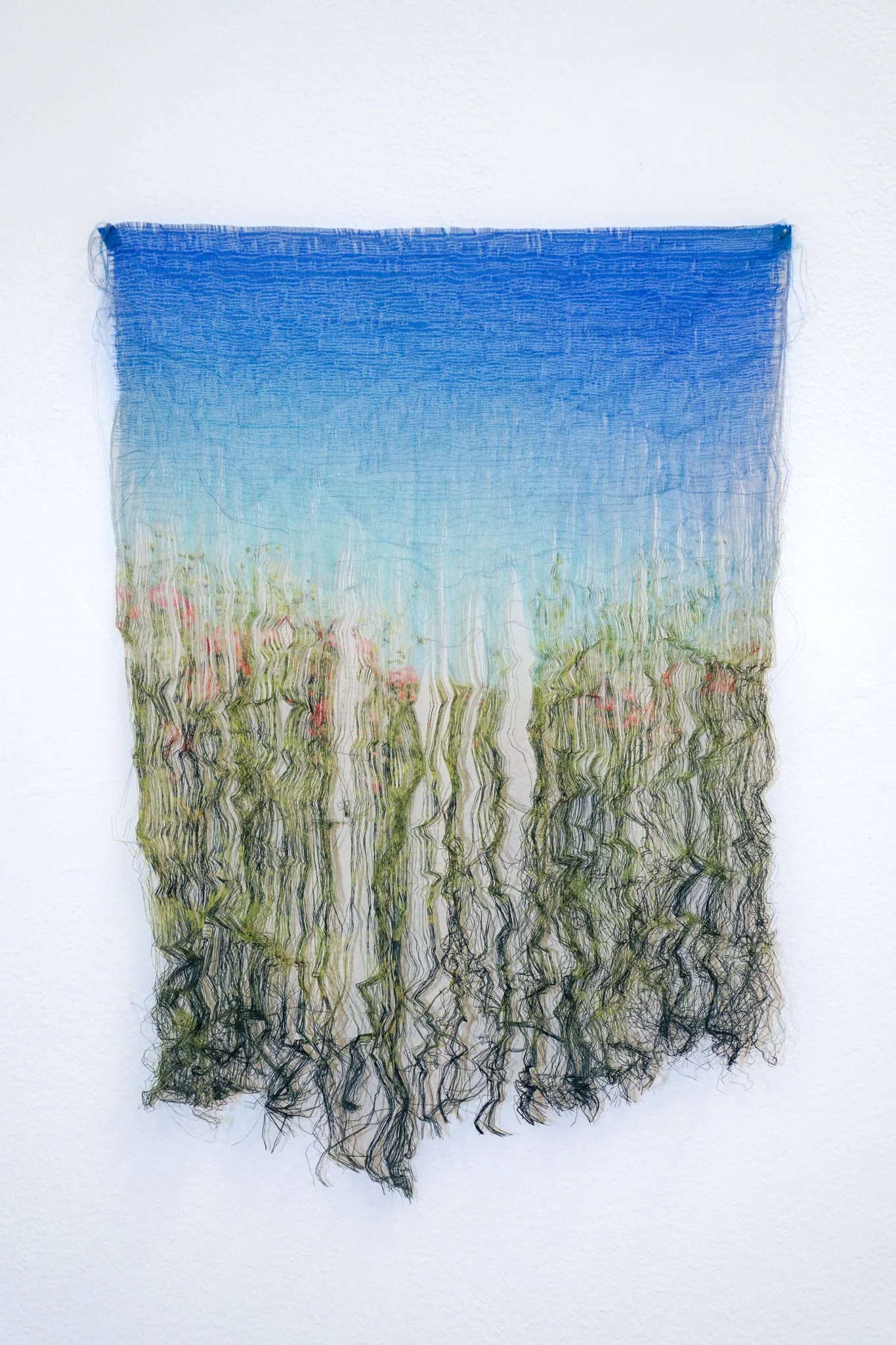 'Maneuvering Fibres', 2023. Edition 1 of 8. Silk, silver. 30 x 20 cm. Supported by Statens Kunstfond for 'Maneuvering Fibres', Bladr, Copenhagen. Photography: Gianmarco Pedrini. Public collection: Danish Arts Foundation.