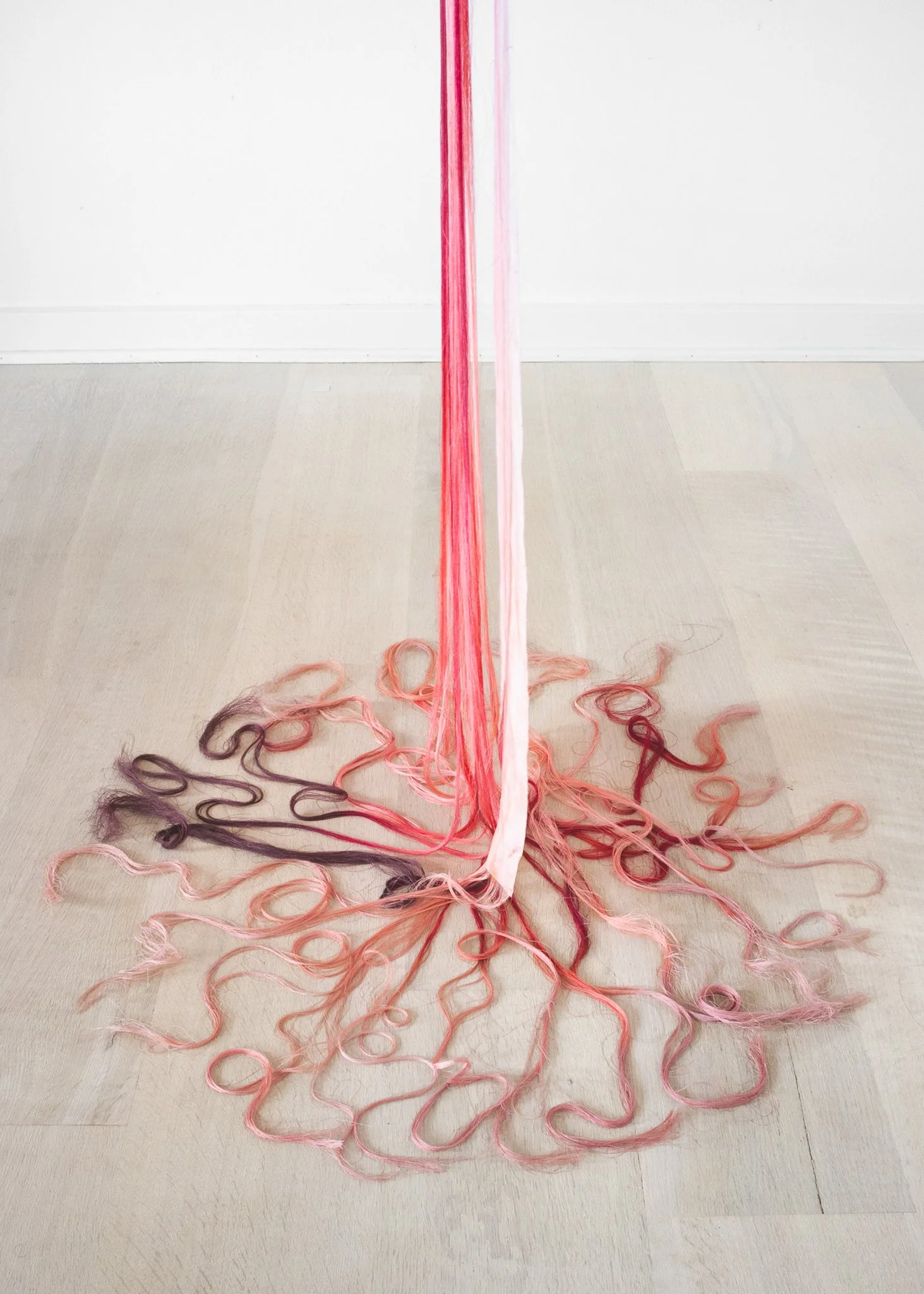 'Biometric Fibre', 2020. 120 x 70 cm. Installed as part of the project 'A Frayed Body'.