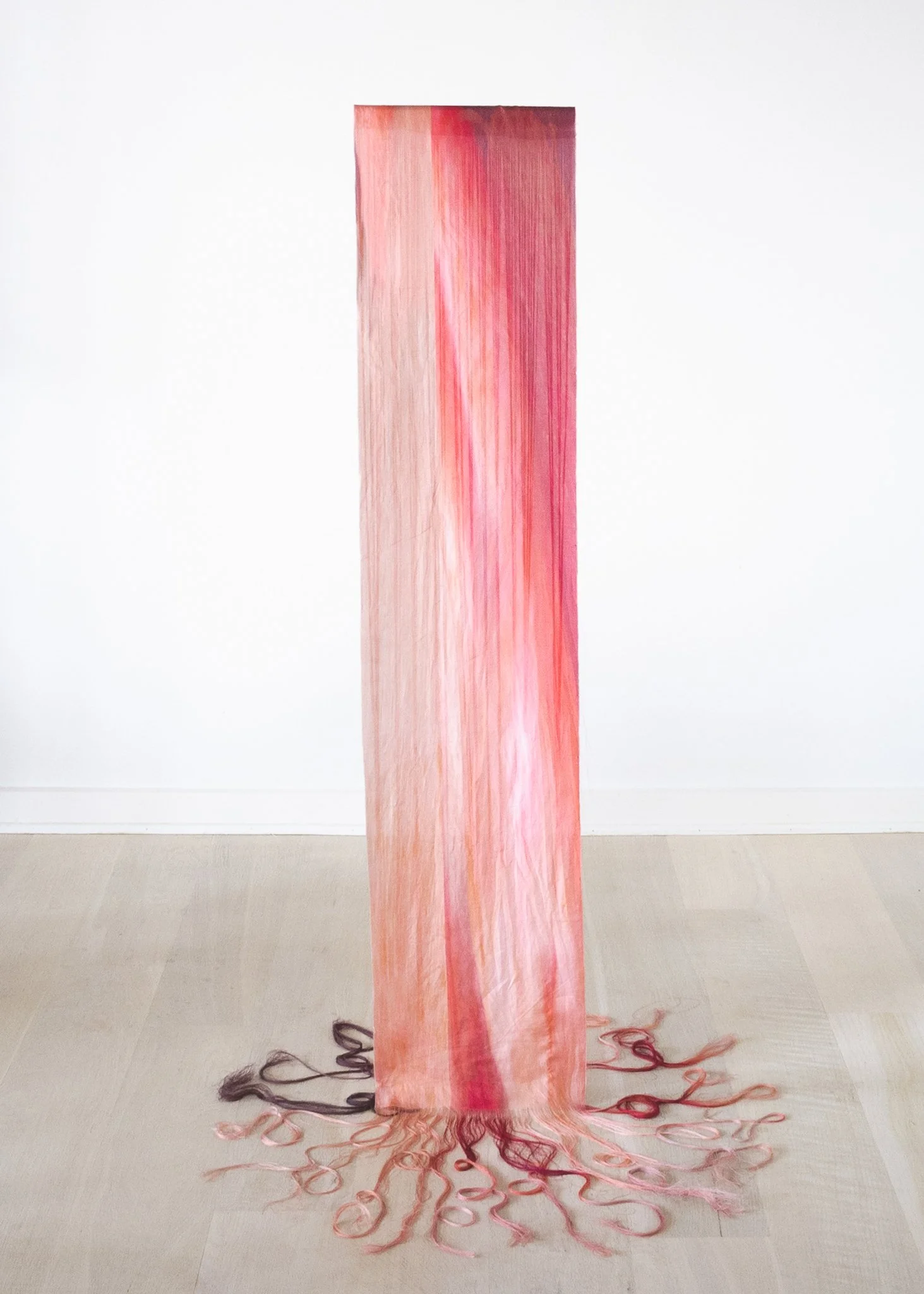 'Biometric Fibre', 2020. 120 x 70 cm. Installed as part of the project 'A Frayed Body'.