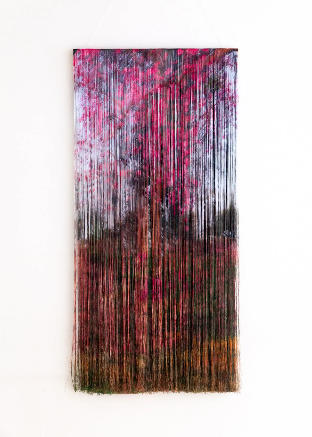 'Another Night Falls', 2022. Silk. 108 x 50 cm. Photography: Tim Spreadbury. Private collection.