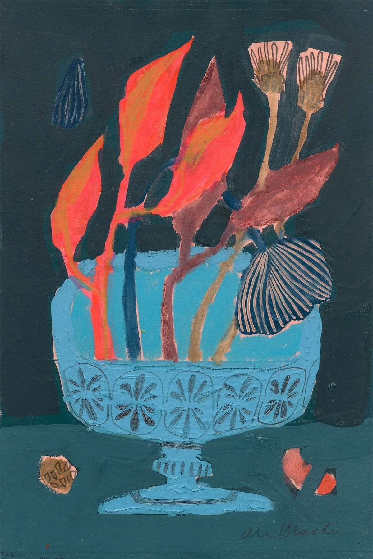 Philia: Family Love & Affection by Ali Mackie | Contemporary Folk Art Botanical Painting on Paper | 19cm x 28cm | £200