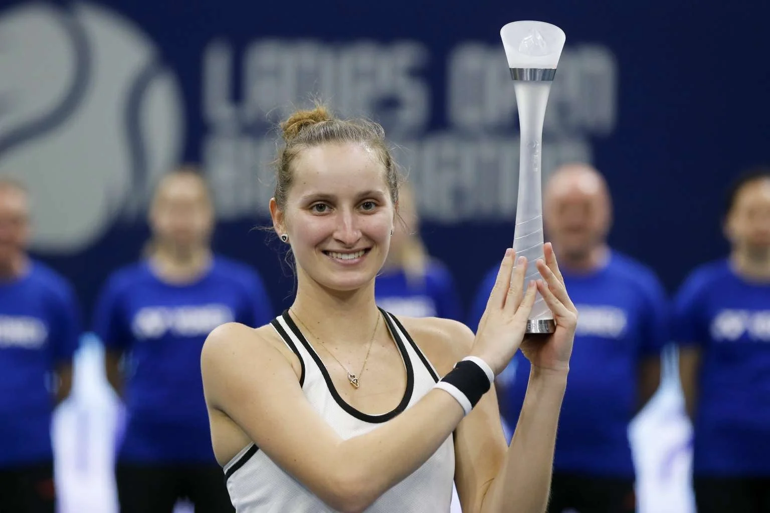 Markéta Vondroušová claimed her first WTA Tour title by defeating Estonia’s Anett Kontaveit 6–4, 7–6 in the final of the Biel Ladies Open // WTA LADIES OPEN TROPHY // Concept and Design: RoyWedemaDesign // Production: HMF Formenbau // Photo courtesy
