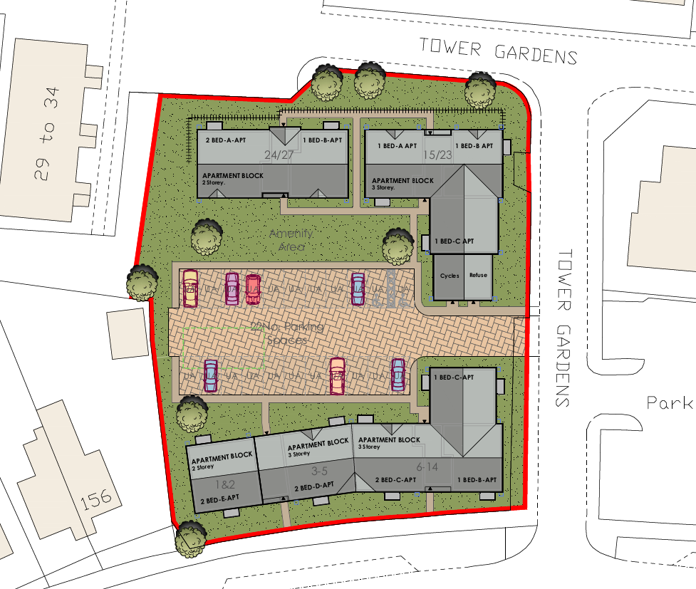 Land at Junction of Townhill Road and Tower Gardens, Townhill, Swansea, SA1 6QA | Tir wrth gyffordd Townhill Road a Tower Gardens, Townhill, Abertawe, SA1 6QA