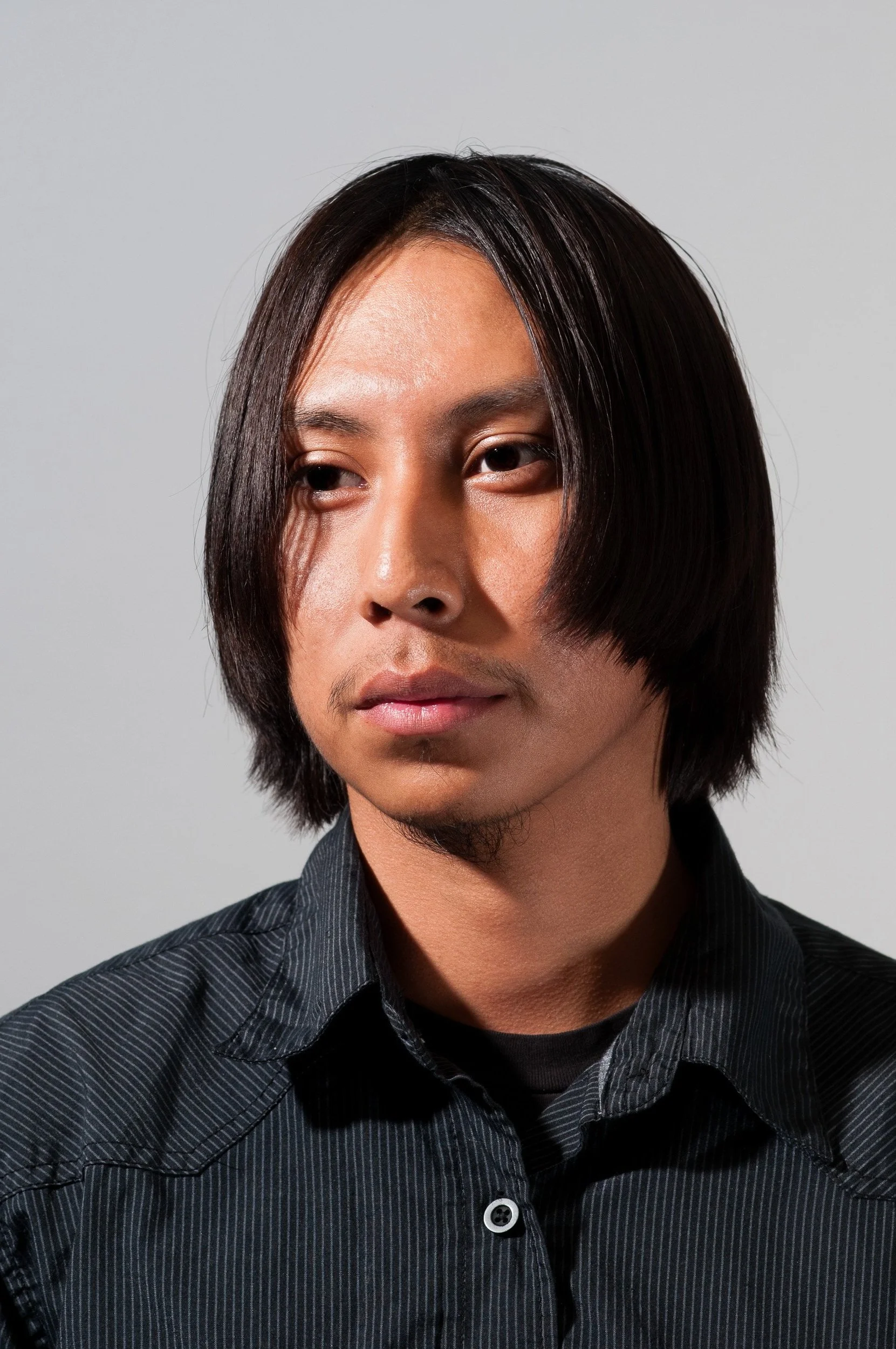 Studio portrait of Native American man