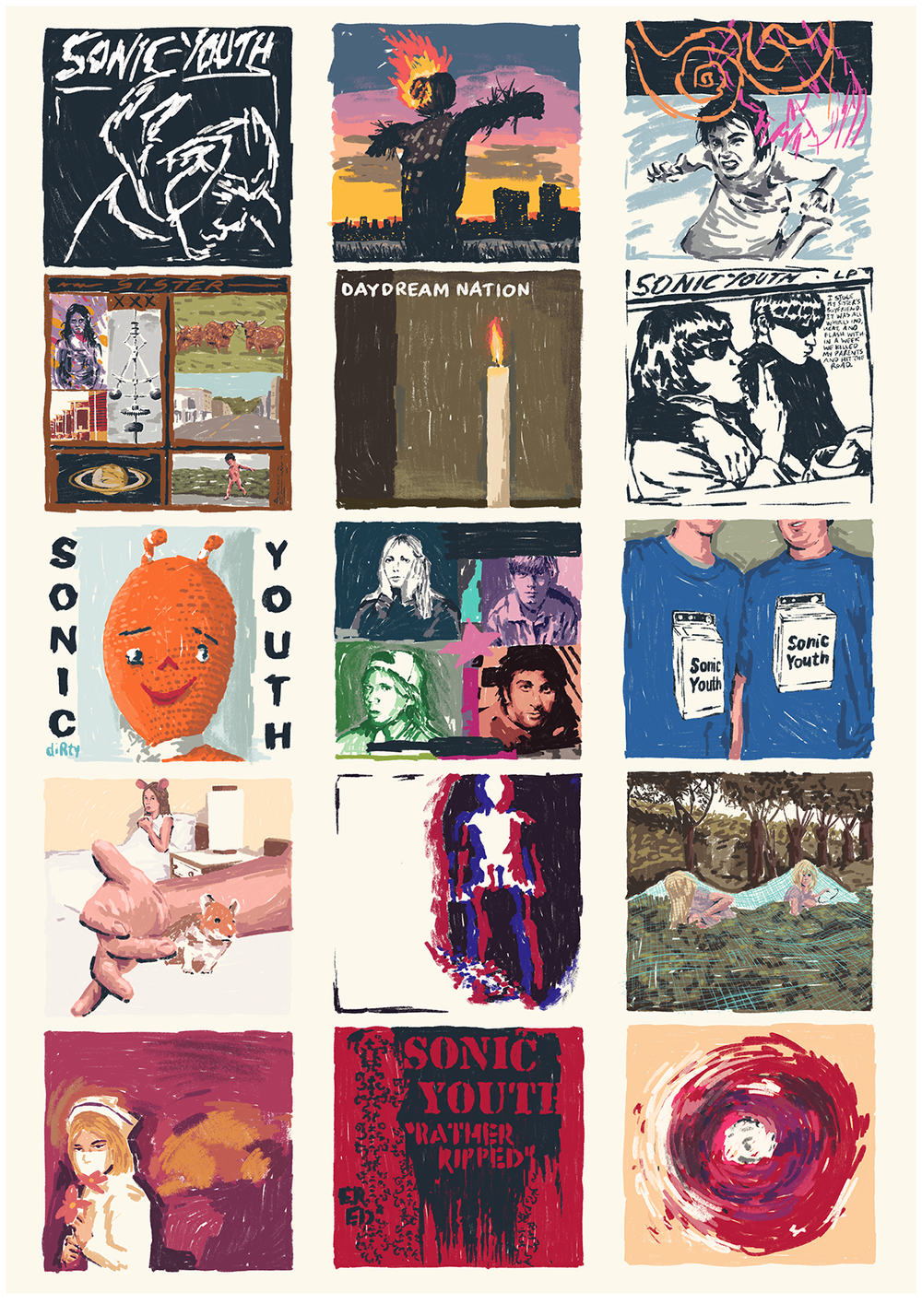 Sonic Youth Covers (Limited Edition Signed Print) — Stuff By