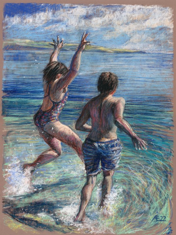 ank-eckardt,-first-summer-swim,-28cm-x-39cm.jpg
