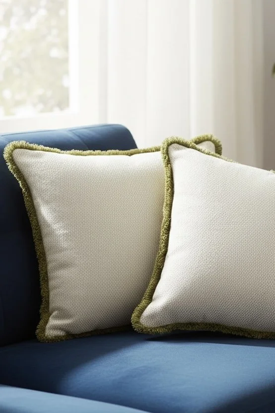 cushions with green fringed border.jpg