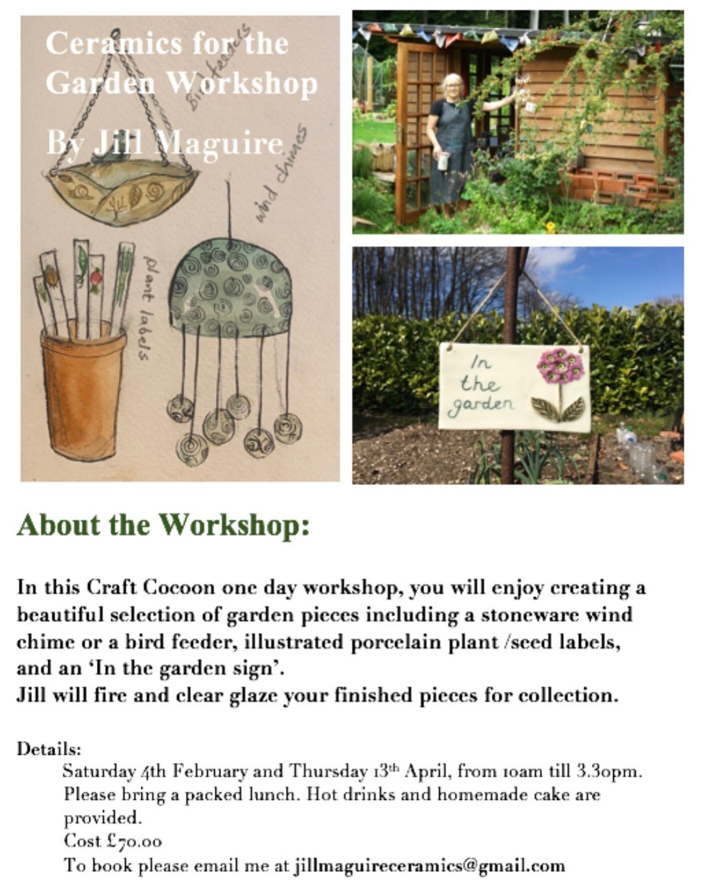 With spring arriving soon I hope you can join me for the next ceramic workshop which is Garden themed. It will be a full day of inspiration , fun and creativity. Please email or dm me to book . #ceramicworkshop #porcelainworkshop #gardencrafts #garde