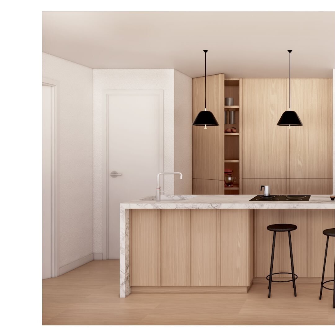 Concept design process..
Kitchen 3D render

Design and coordination by @studio___p3 
Render by visuals-space.com

#concept #design #designprocess #kitchendesign #custom #bespoke #dekton #consentino #marble #wood #3d #render #visual #interiorarchitect