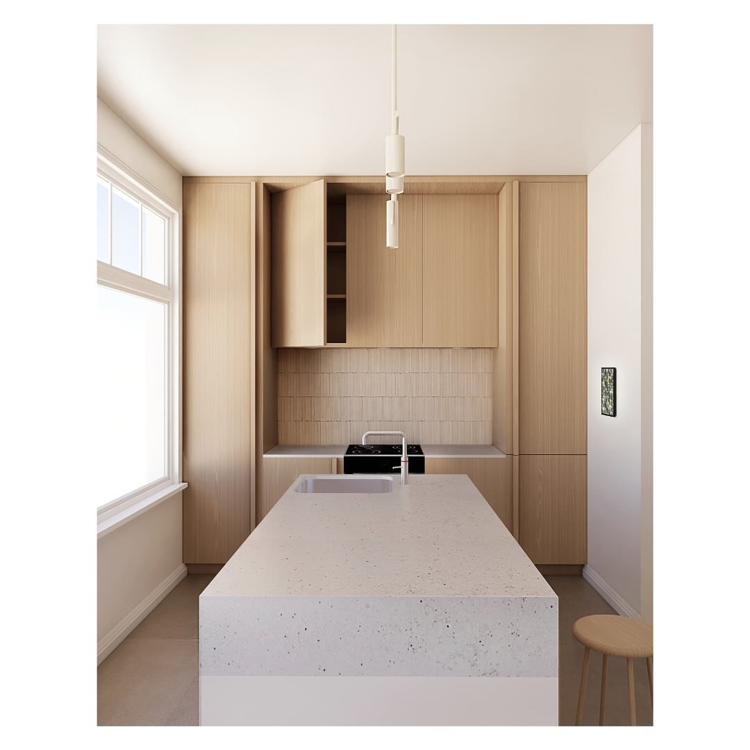 Concept design process..
Kitchen 3D render

Design and coordination by @studio___p3 
Render by @visuals__space 

#kitchen #kitchendesign #bespoke #neutral #tajmahal #oak #shadowlight #texture #interiorarchitecture #renovation #turnkey #project #amste