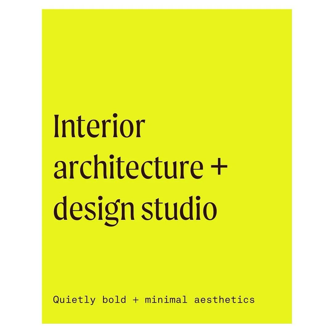 We are a small team of interior architects crafting quietly bold, minimal spaces.

We design interior spaces, bespoke kitchens, and cabinetry; and curate furniture and art with thoughtful precision.